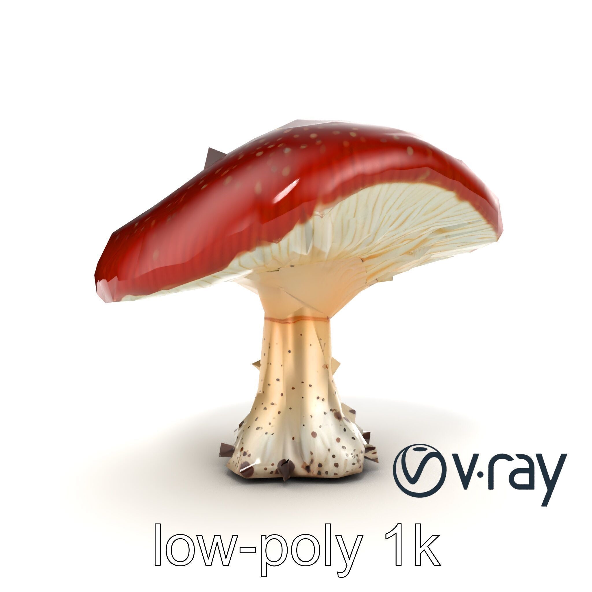 Stylized Glowing Mushroom Sci-Fi model pack Low-poly 3D model_14