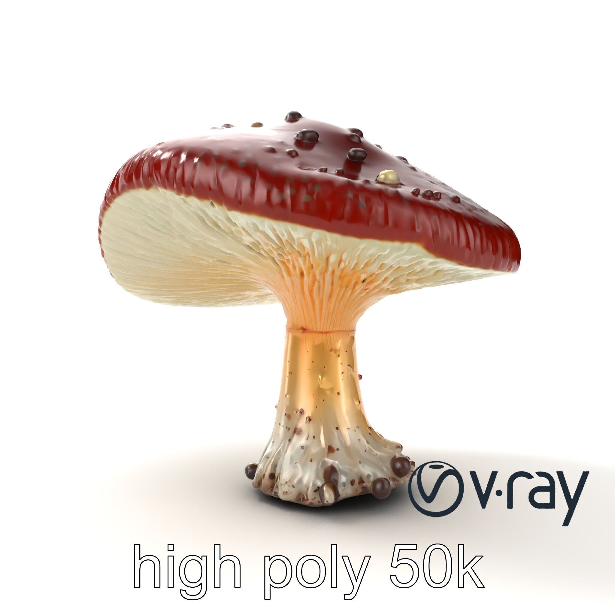 Stylized Glowing Mushroom Sci-Fi model pack Low-poly 3D model_18