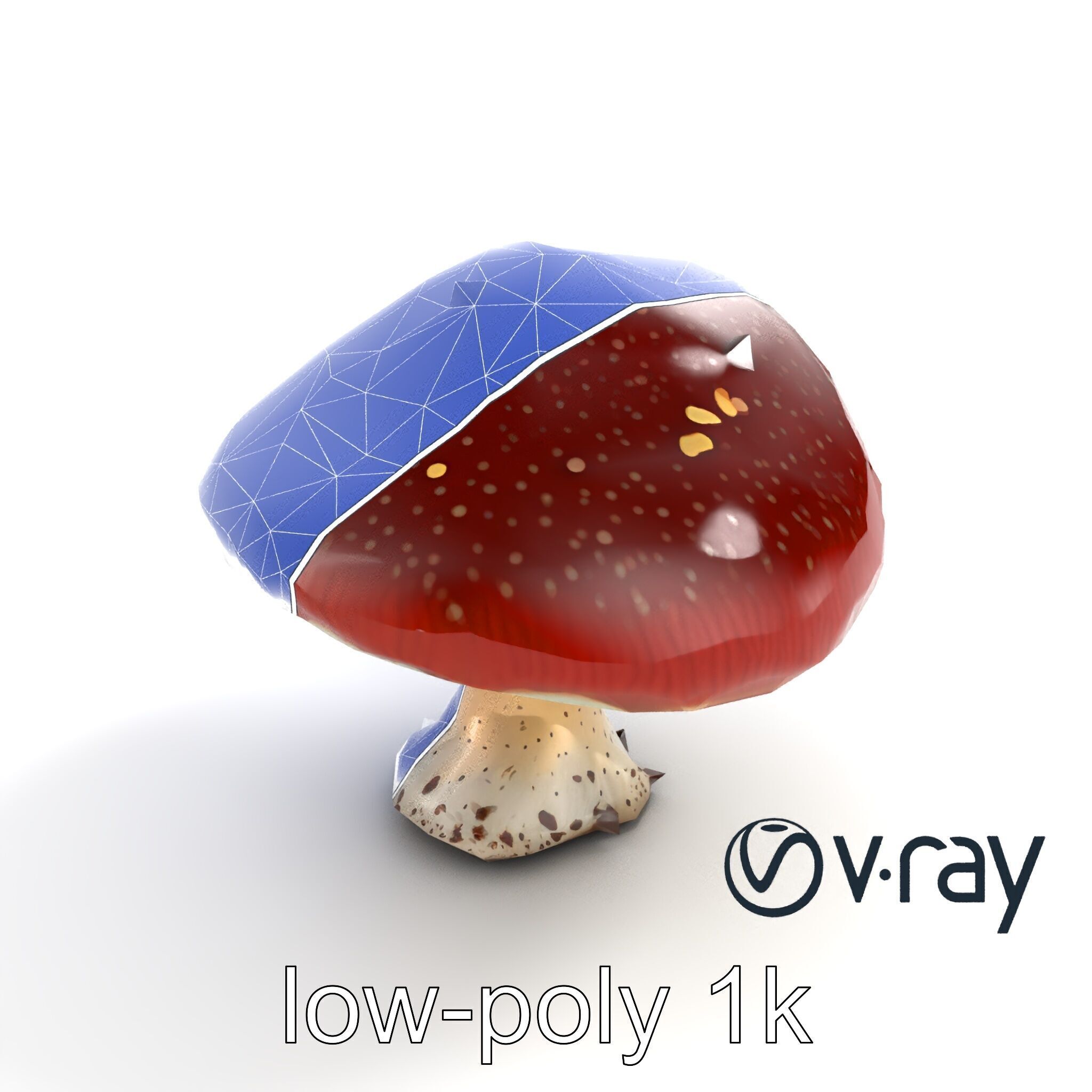 Stylized Glowing Mushroom Sci-Fi model pack Low-poly 3D model_27