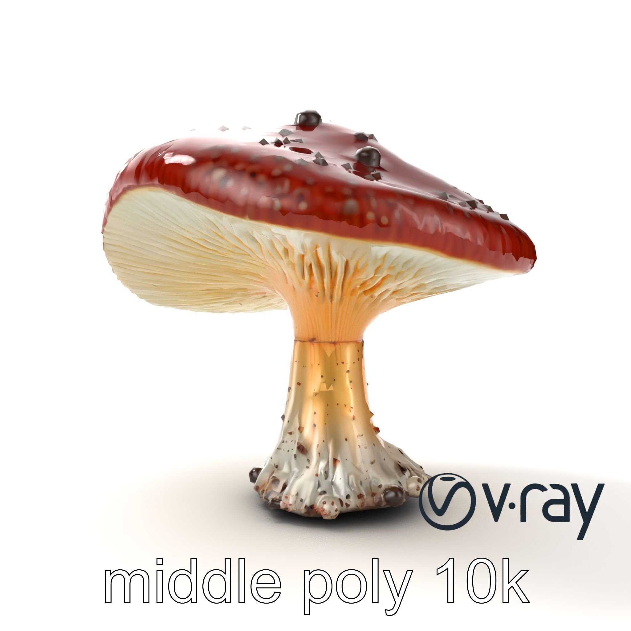 Stylized Glowing Mushroom Sci-Fi model pack Low-poly 3D model_24