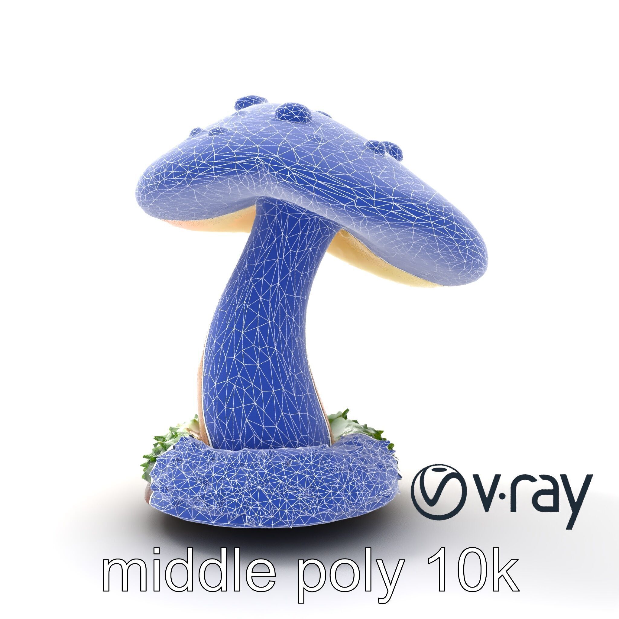 Mystical Glowing Mushroom Fantasy model pack Low-poly 3D model_32