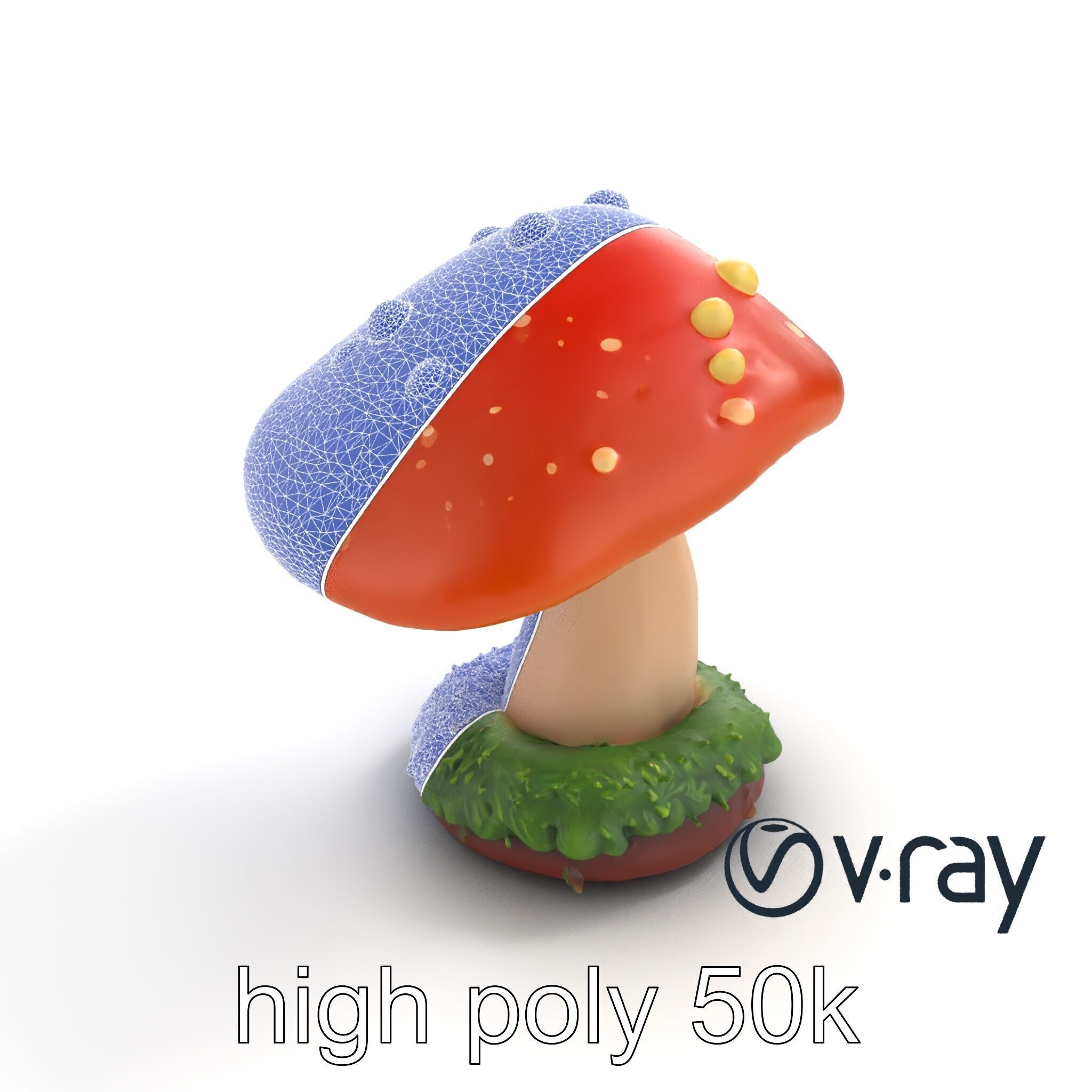 Mystical Glowing Mushroom Fantasy model pack Low-poly 3D model_25
