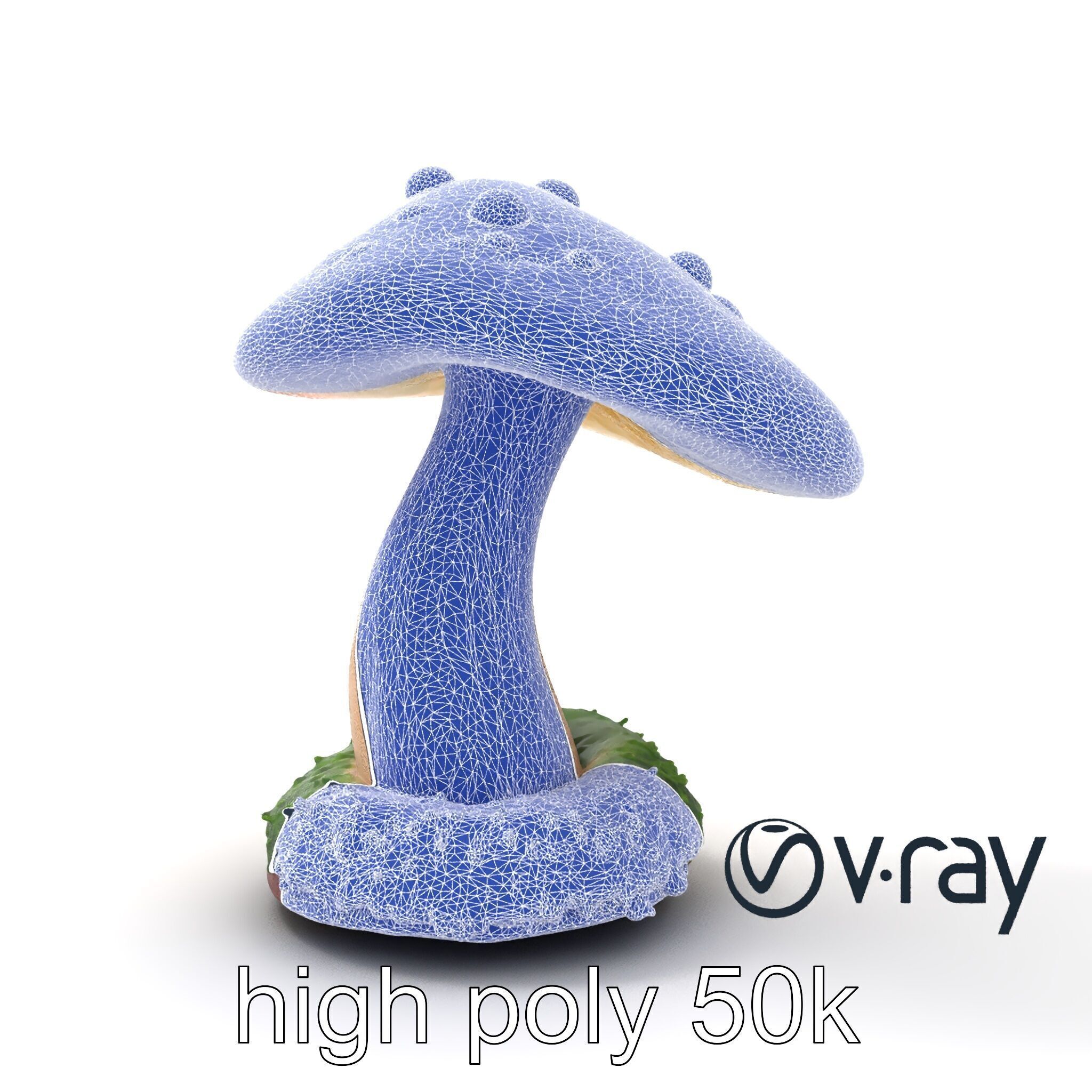 Mystical Glowing Mushroom Fantasy model pack Low-poly 3D model_26