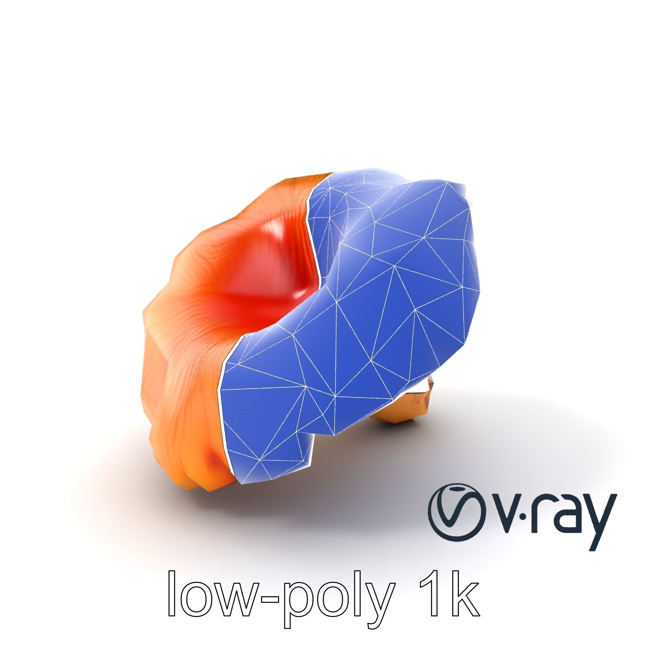 Chanterelle Mushroom Golden Texture model pack Low-poly 3D model_17