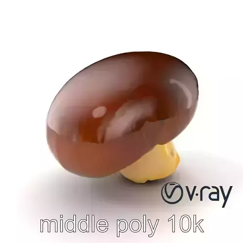 Portobello Mushroom Realistic Render model pack Low-poly 3D model