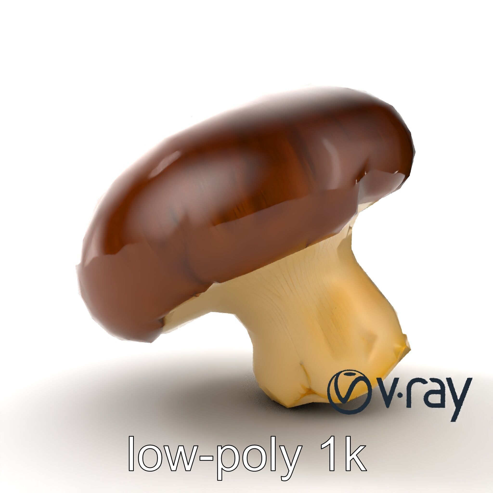 Portobello Mushroom Realistic Render model pack Low-poly 3D model_13