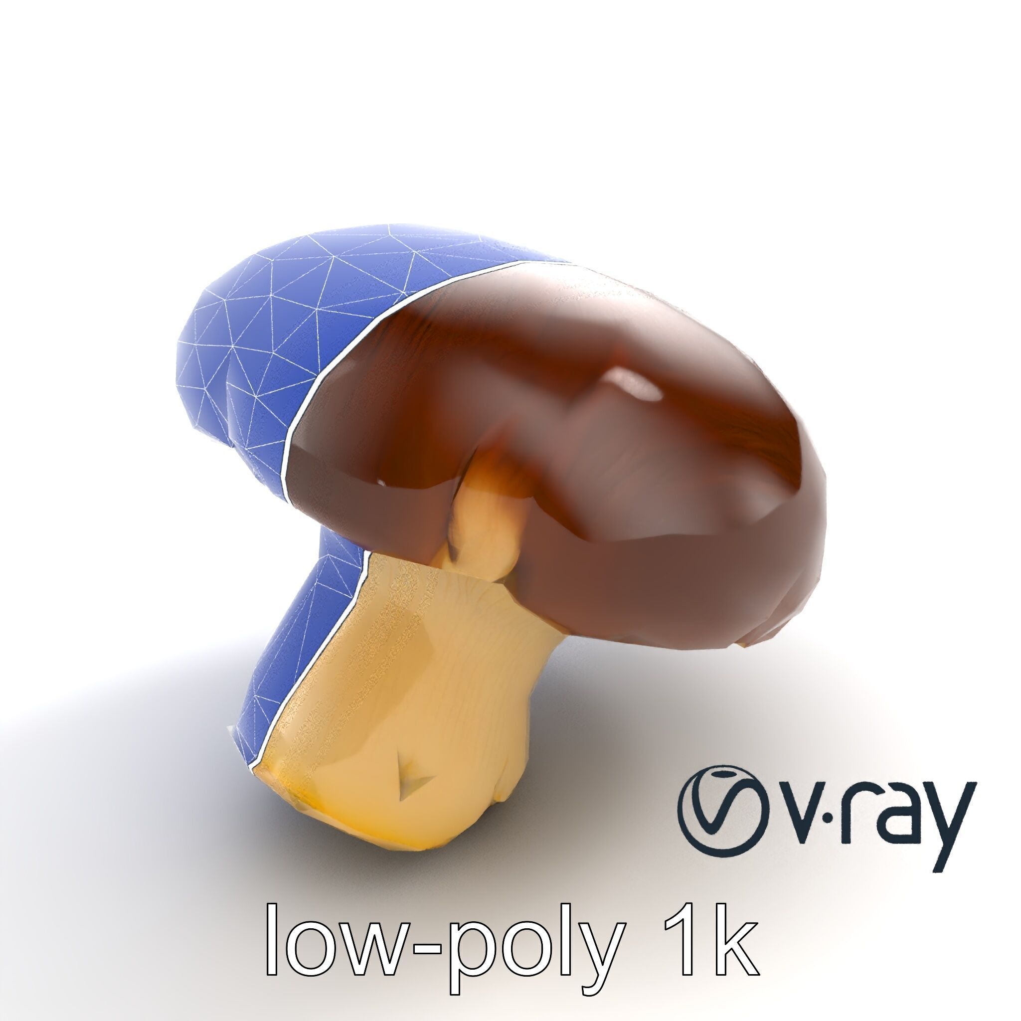 Portobello Mushroom Realistic Render model pack Low-poly 3D model_22