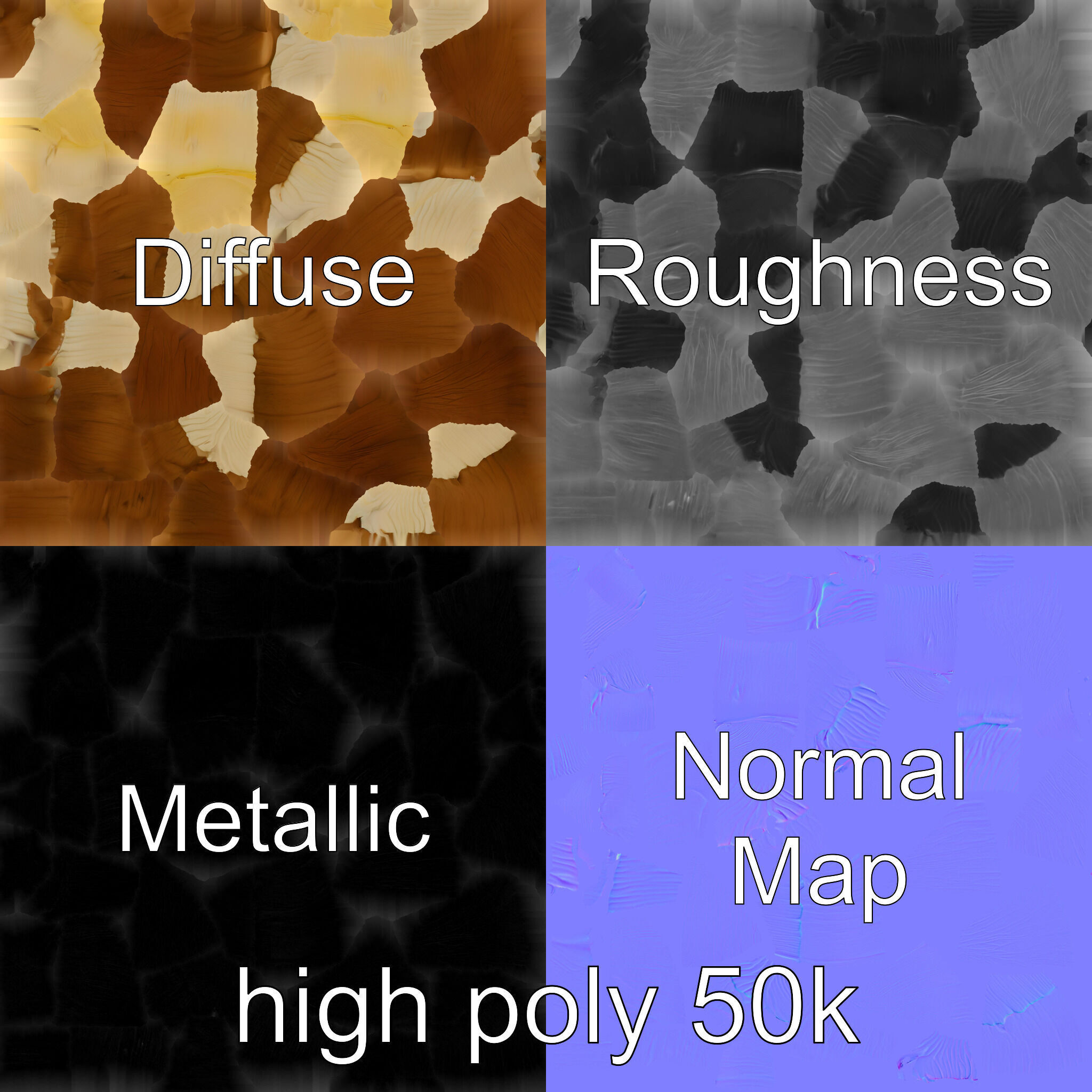 Portobello Mushroom Realistic Render model pack Low-poly 3D model_2