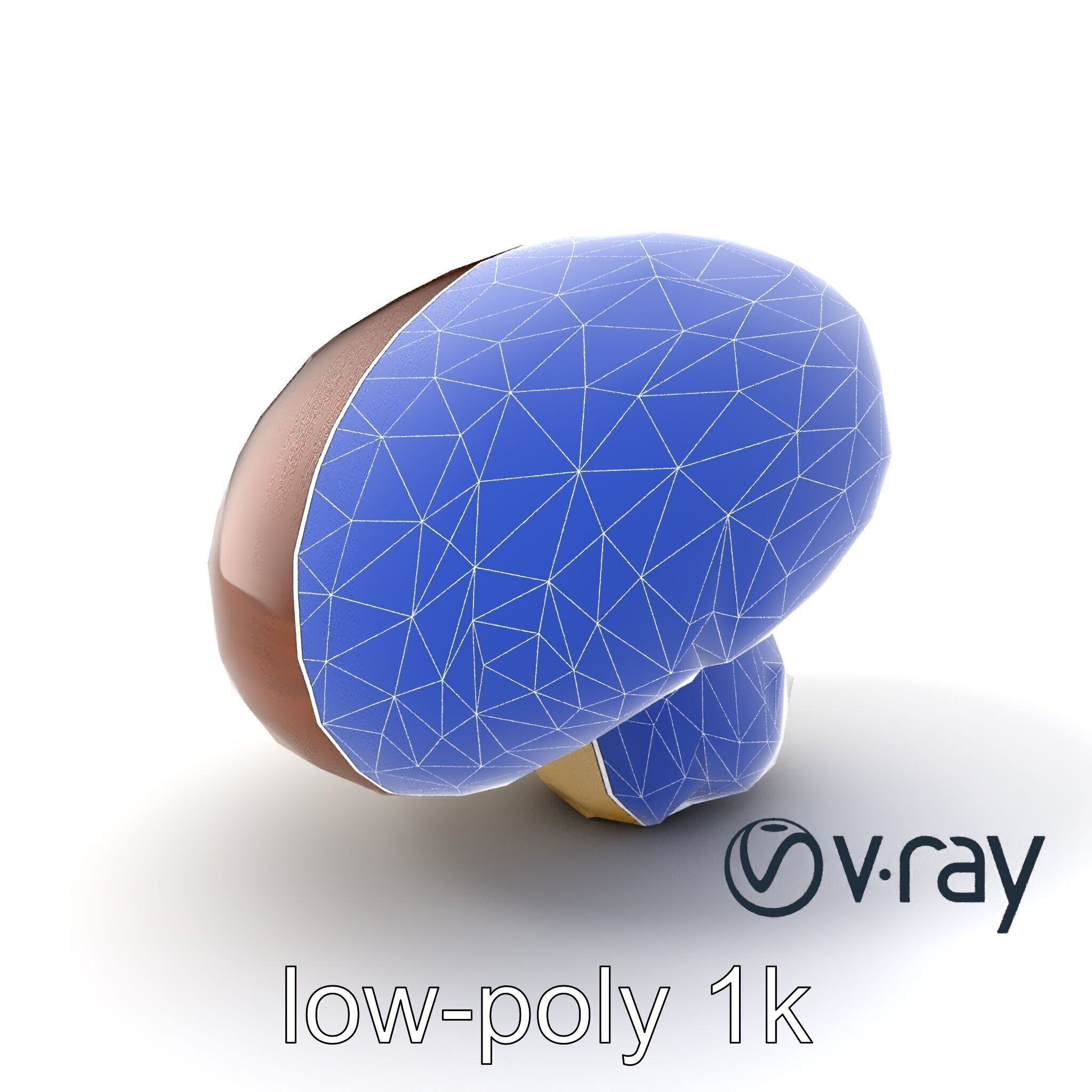 Portobello Mushroom Realistic Render model pack Low-poly 3D model_30