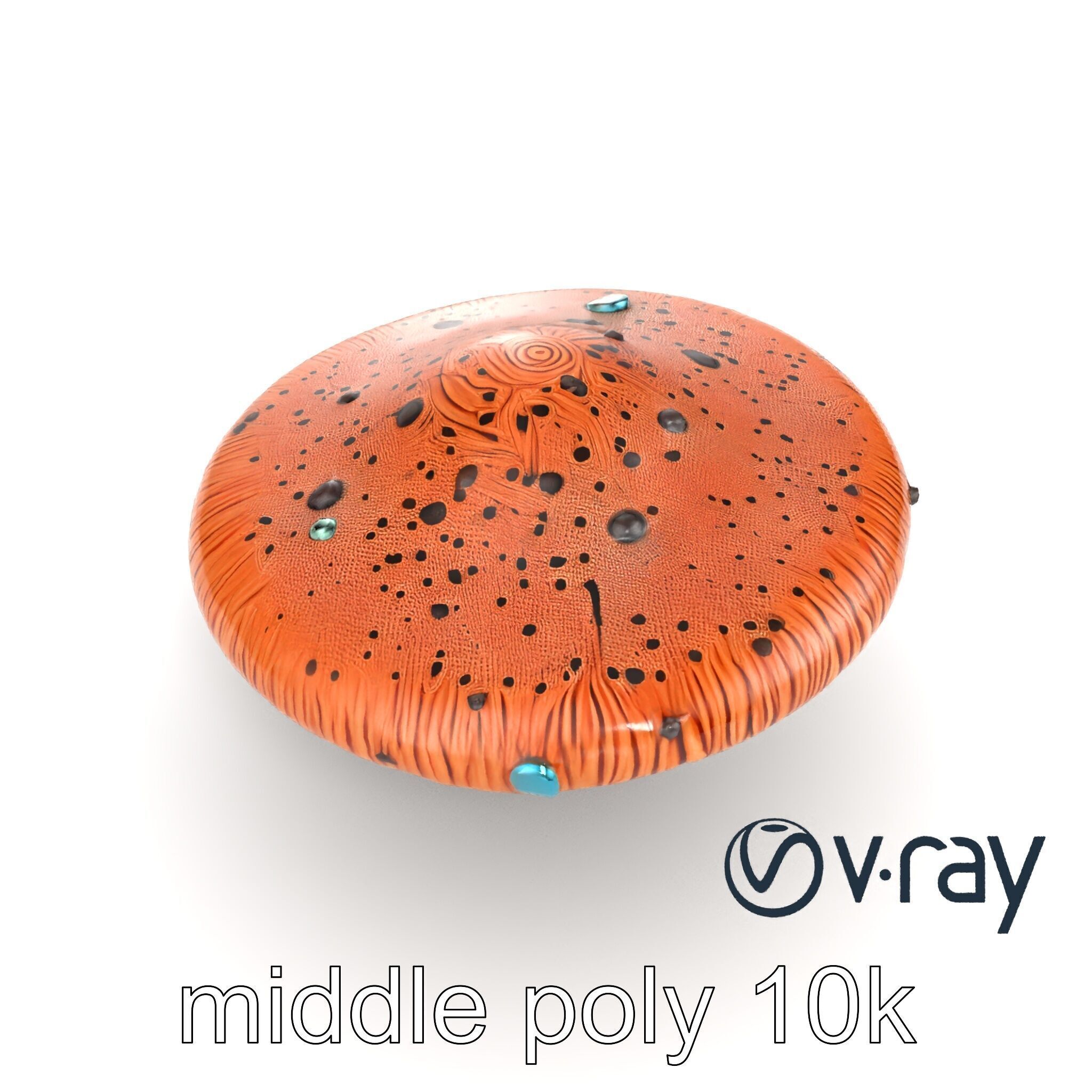 Futuristic Stylized Mushroom model pack Low-poly 3D model_29