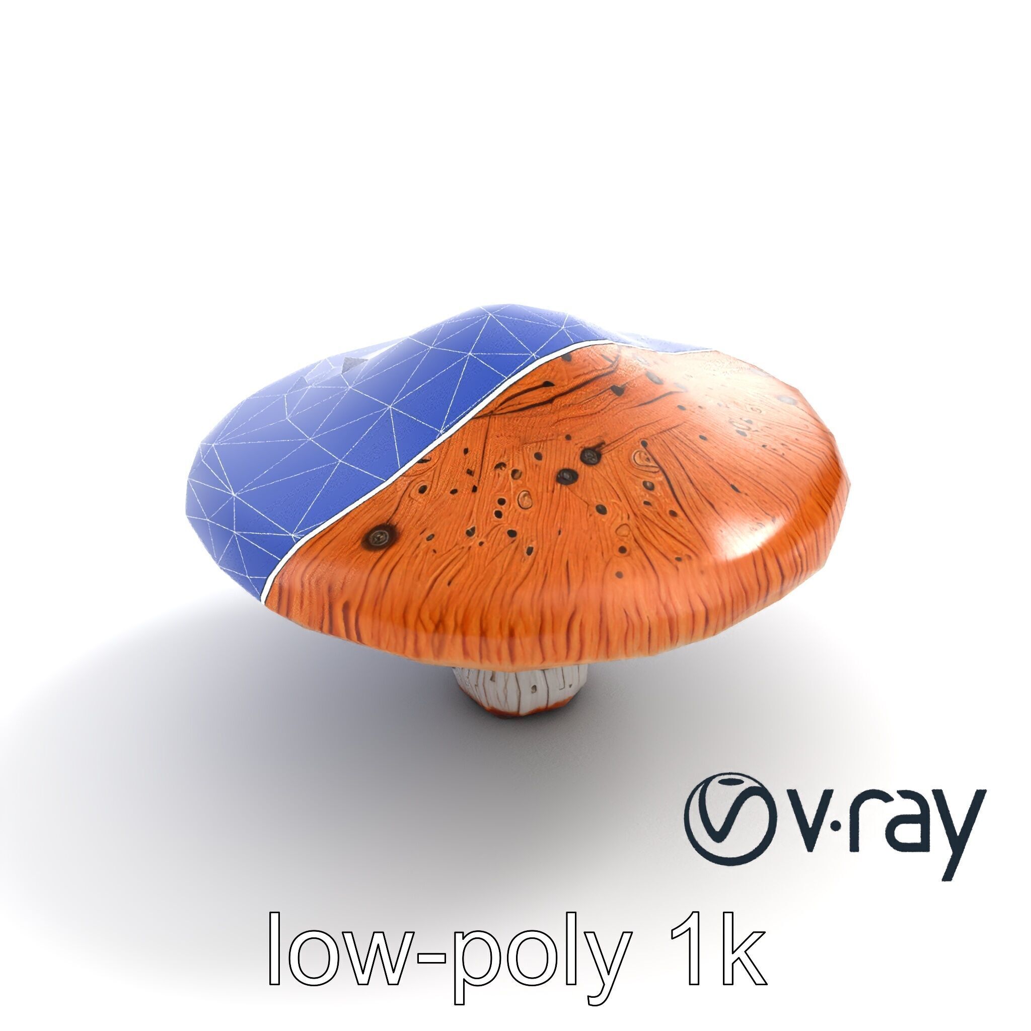 Futuristic Stylized Mushroom model pack Low-poly 3D model_11