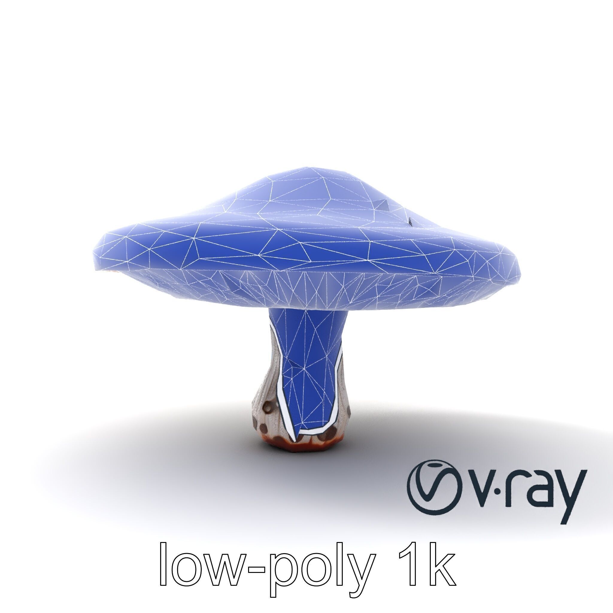 Futuristic Stylized Mushroom model pack Low-poly 3D model_20