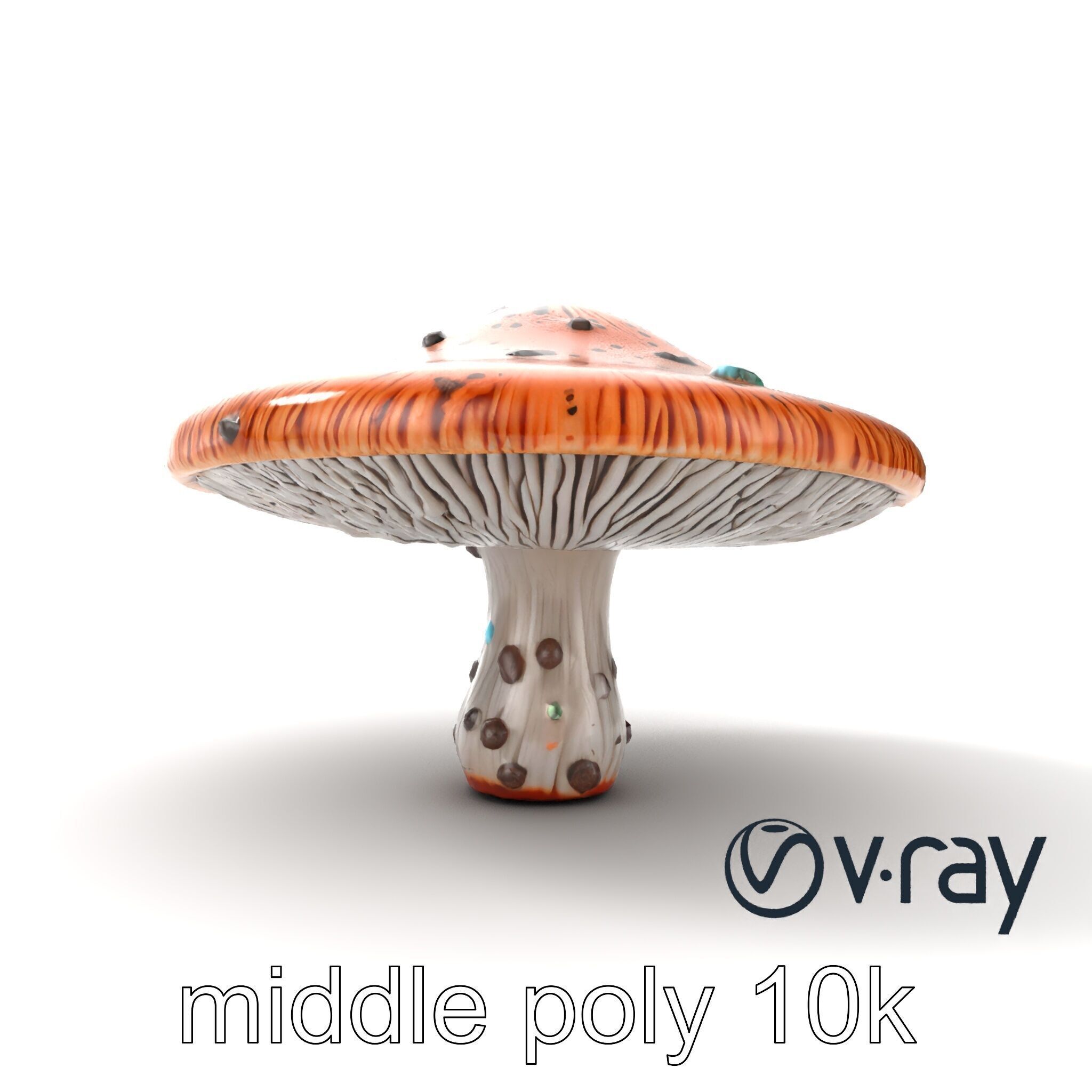 Futuristic Stylized Mushroom model pack Low-poly 3D model_30