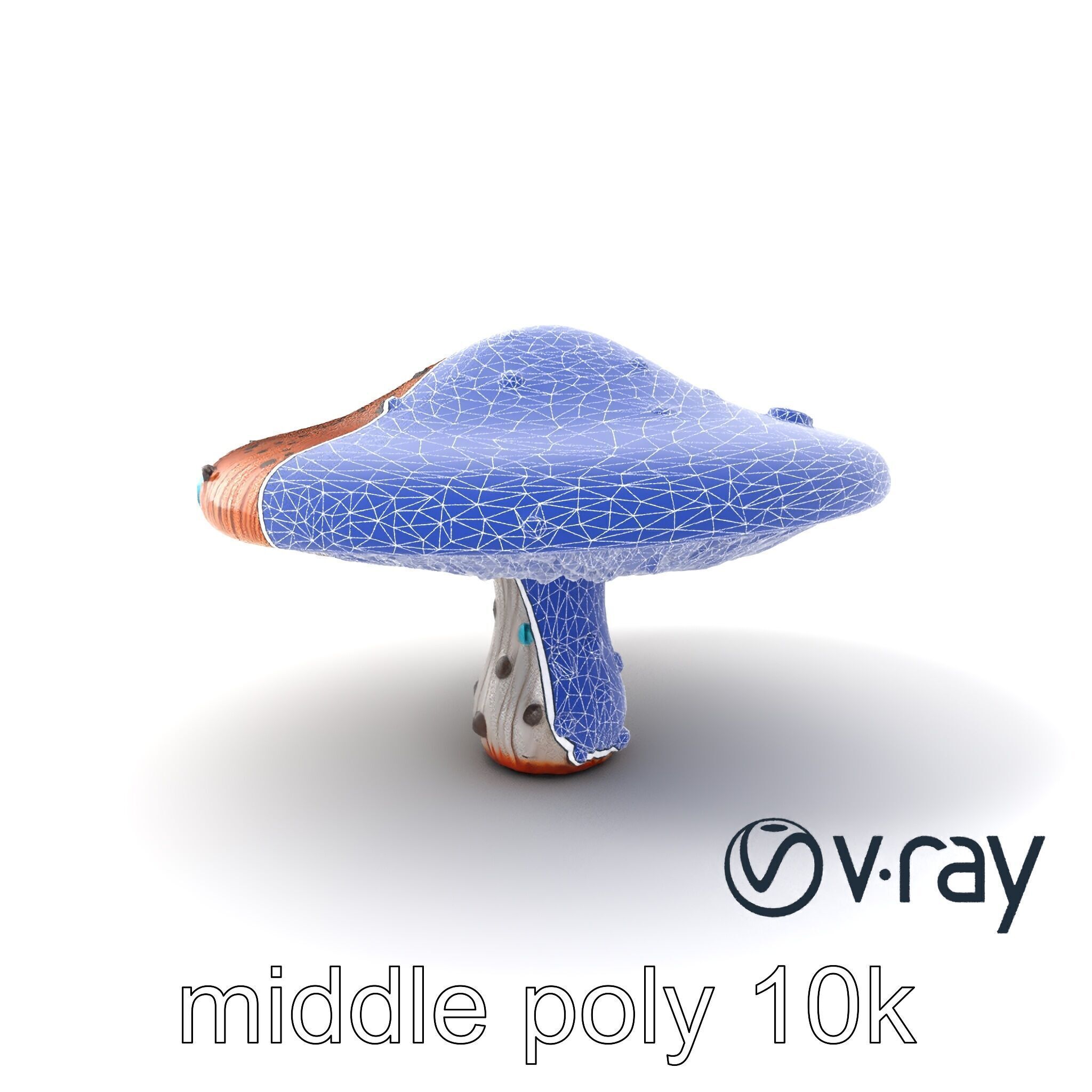 Futuristic Stylized Mushroom model pack Low-poly 3D model_5