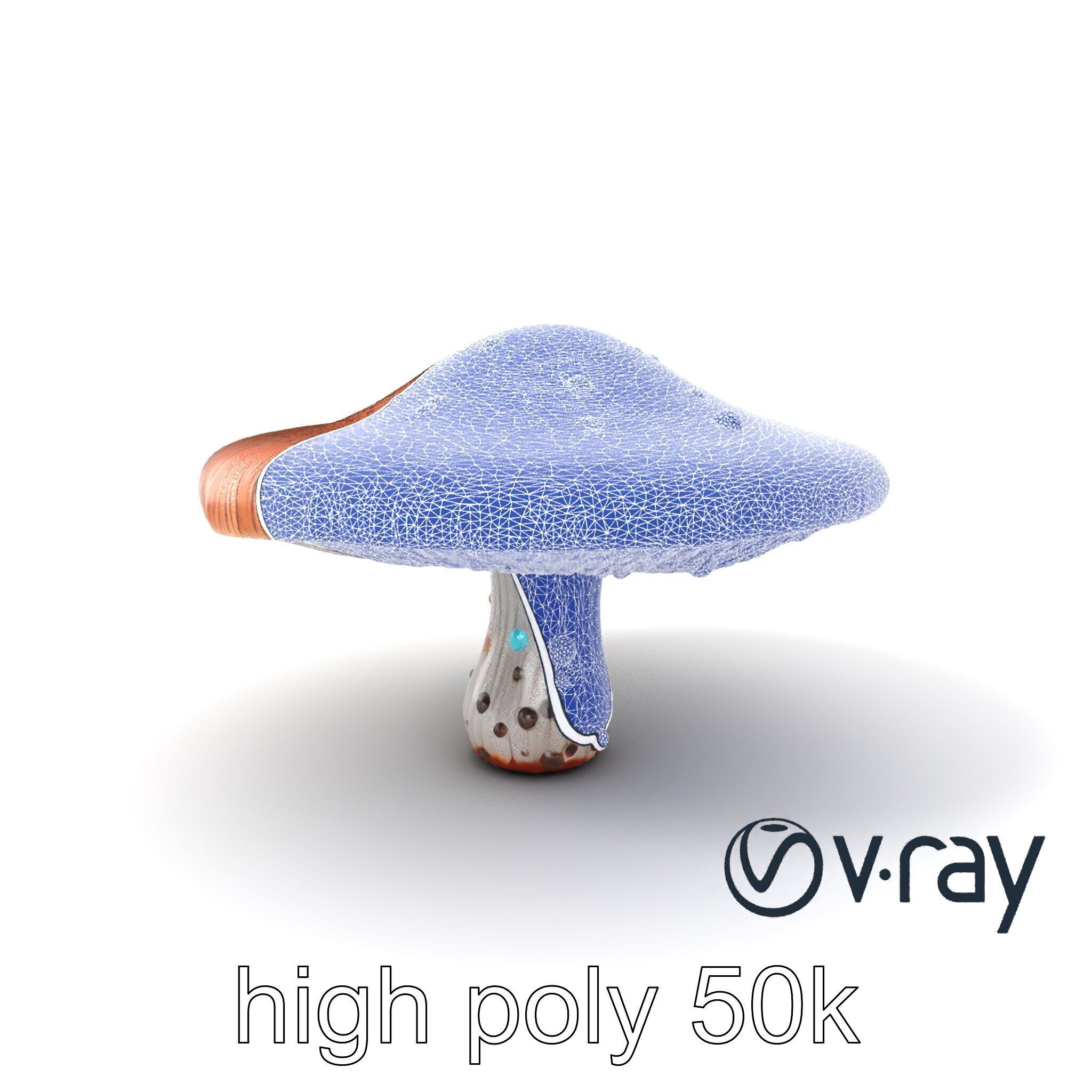 Futuristic Stylized Mushroom model pack Low-poly 3D model_27