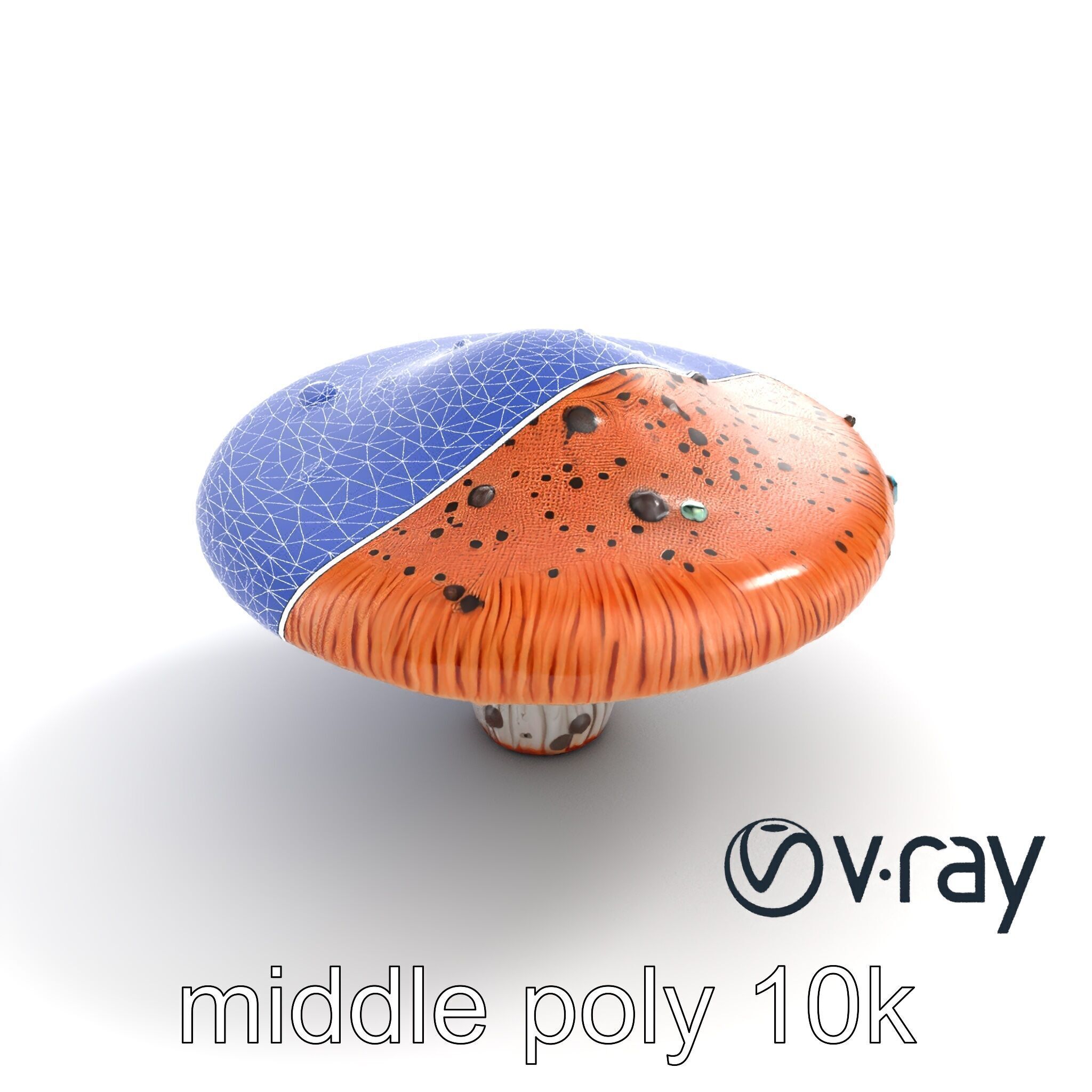 Futuristic Stylized Mushroom model pack Low-poly 3D model_17