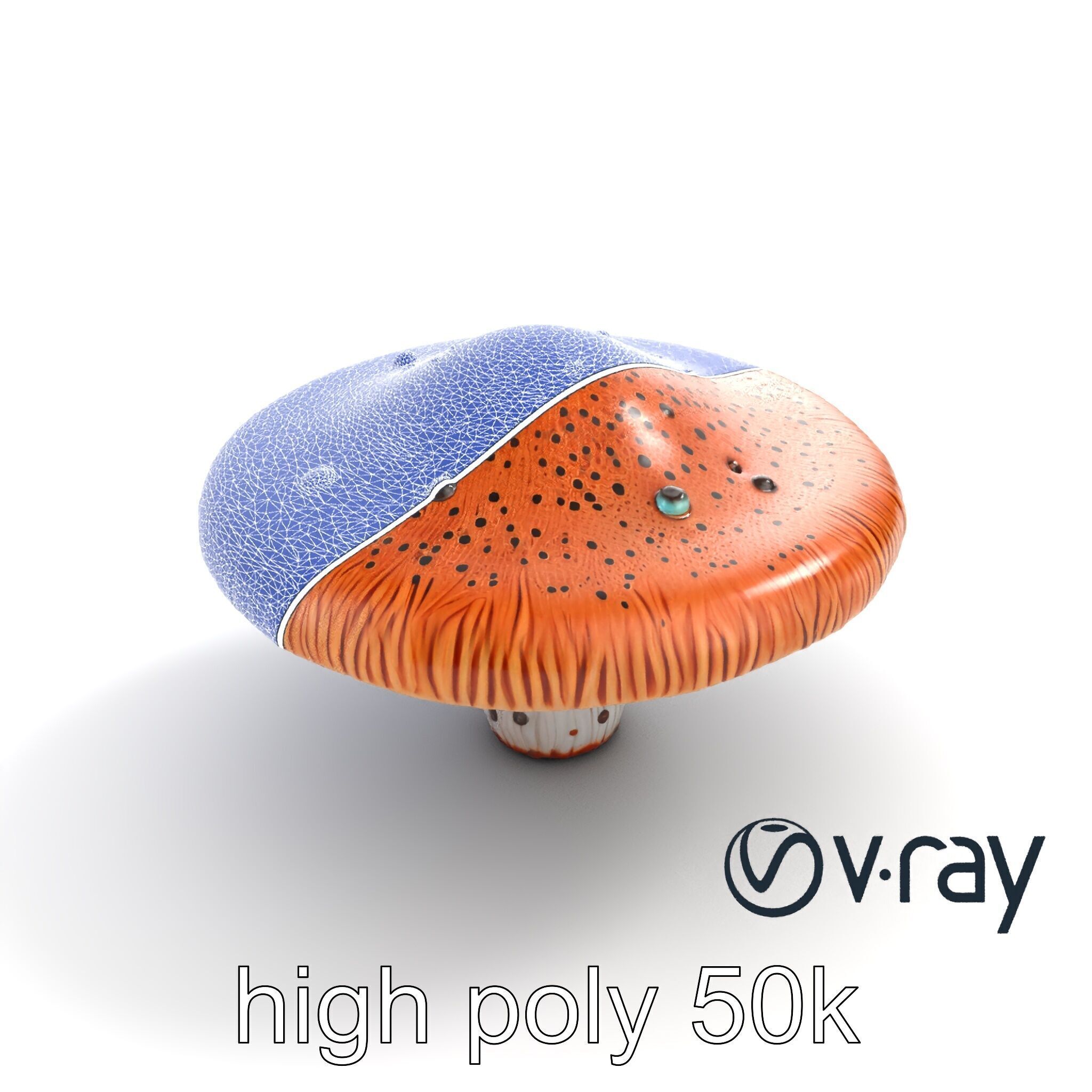 Futuristic Stylized Mushroom model pack Low-poly 3D model_25
