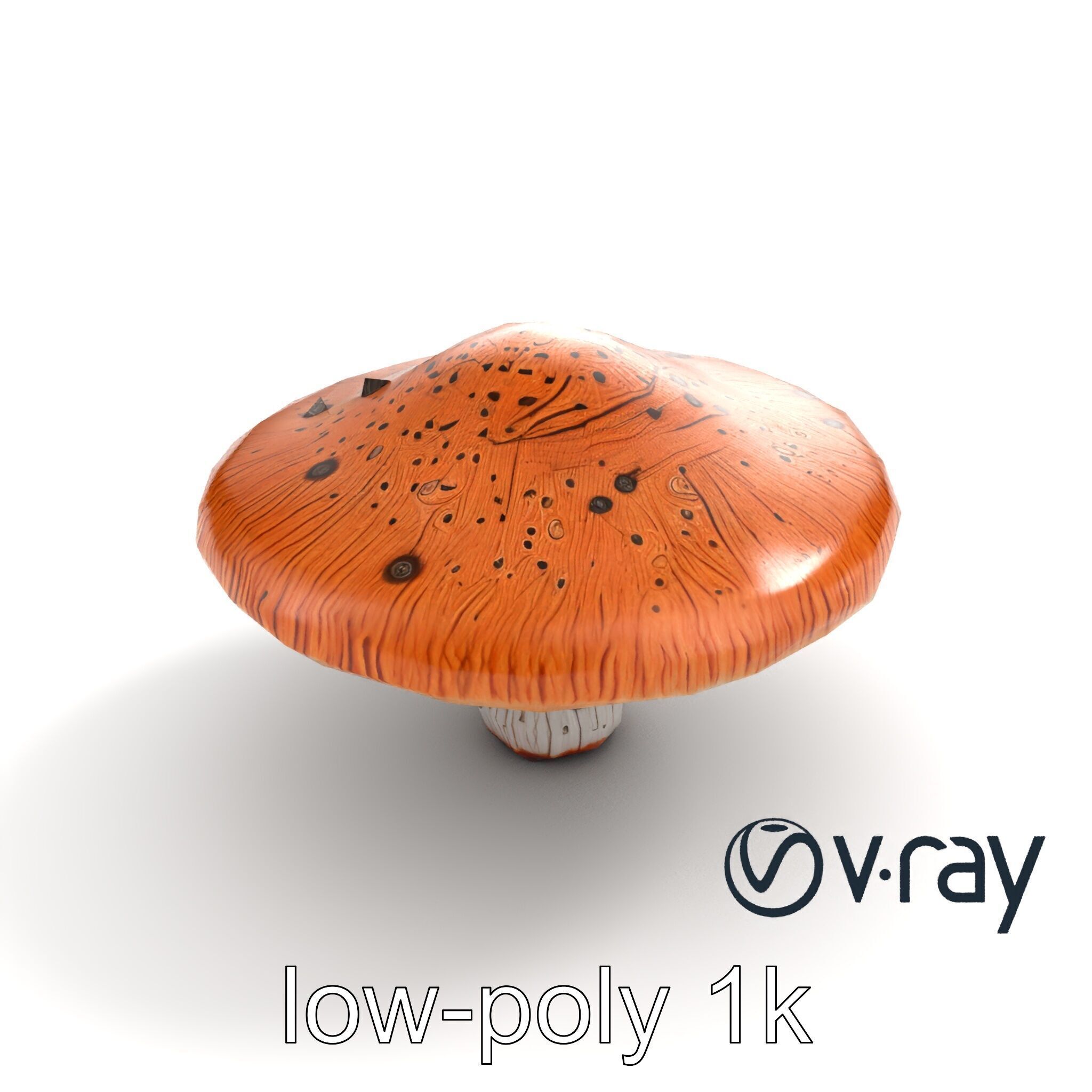 Futuristic Stylized Mushroom model pack Low-poly 3D model_9