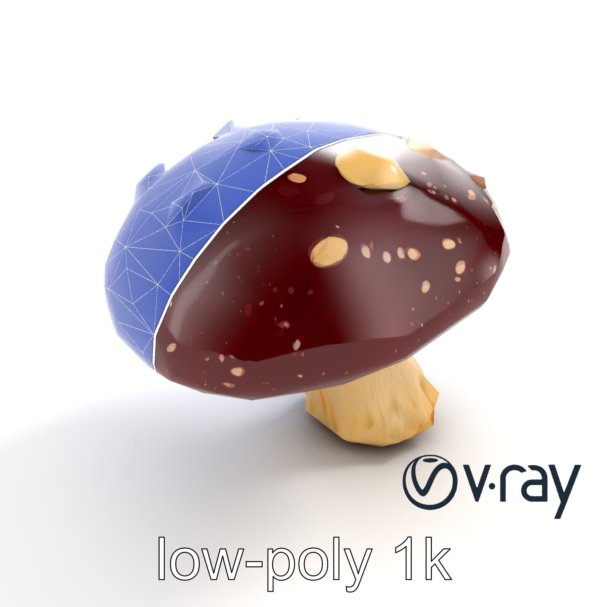 Fairy Tale Toadstool Mushroom model pack Low-poly 3D model_15
