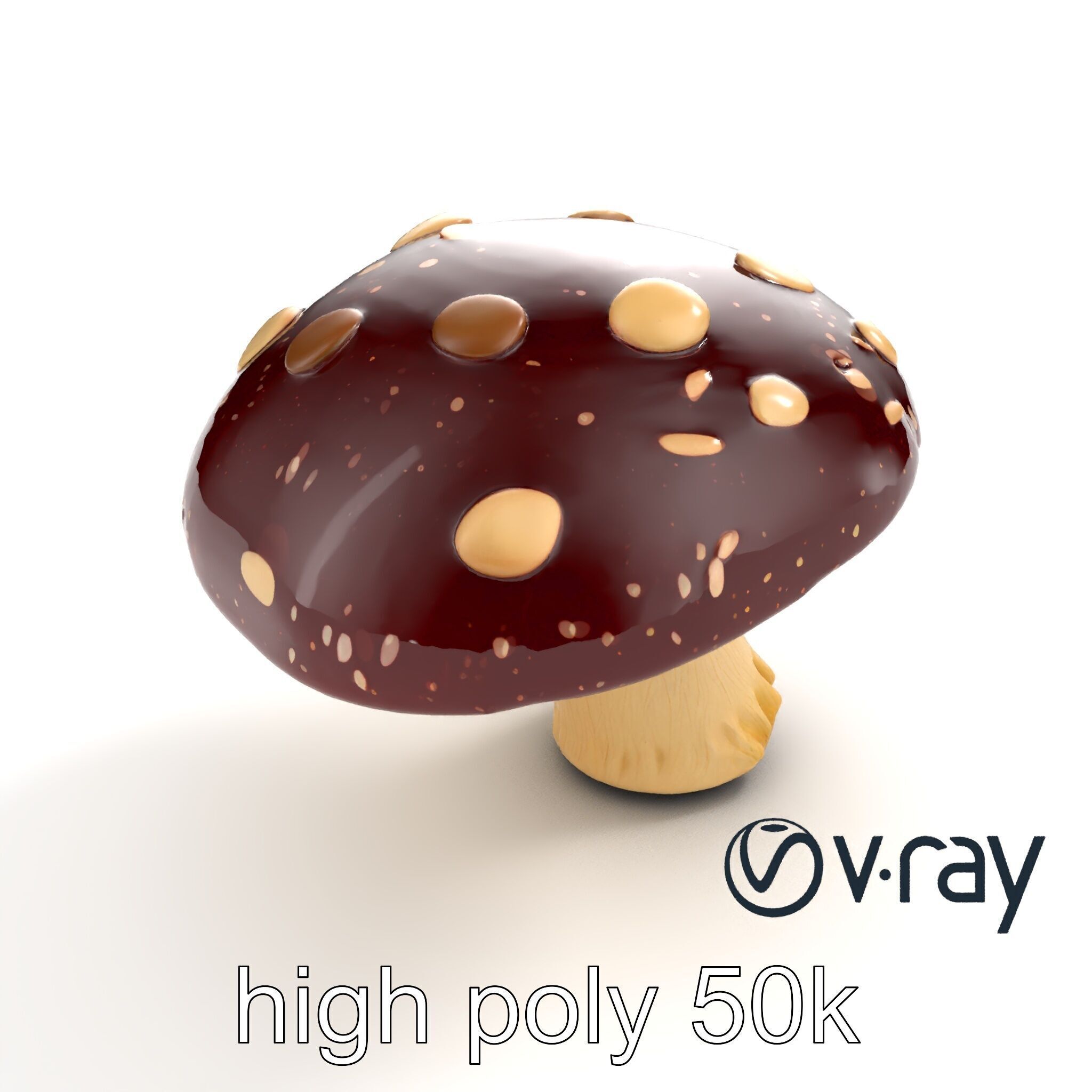 Fairy Tale Toadstool Mushroom model pack Low-poly 3D model_21
