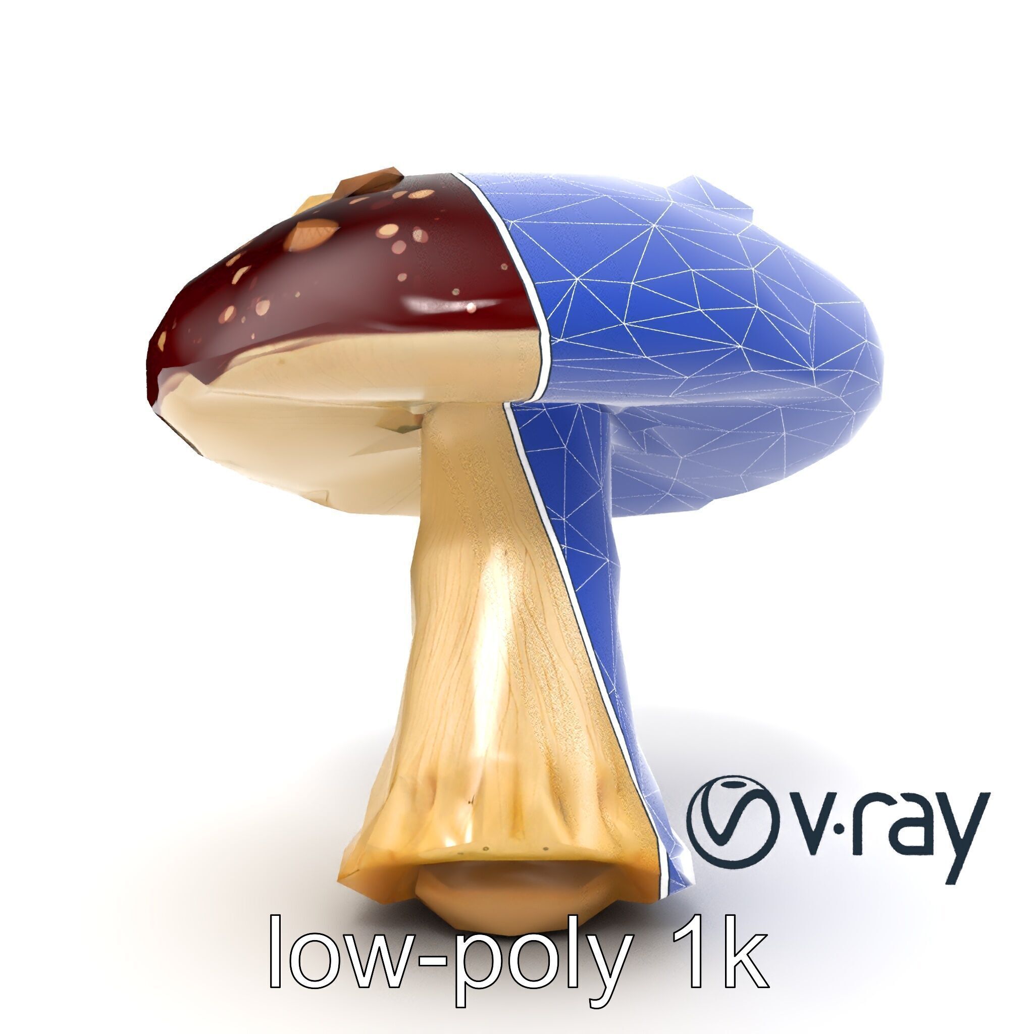 Fairy Tale Toadstool Mushroom model pack Low-poly 3D model_24