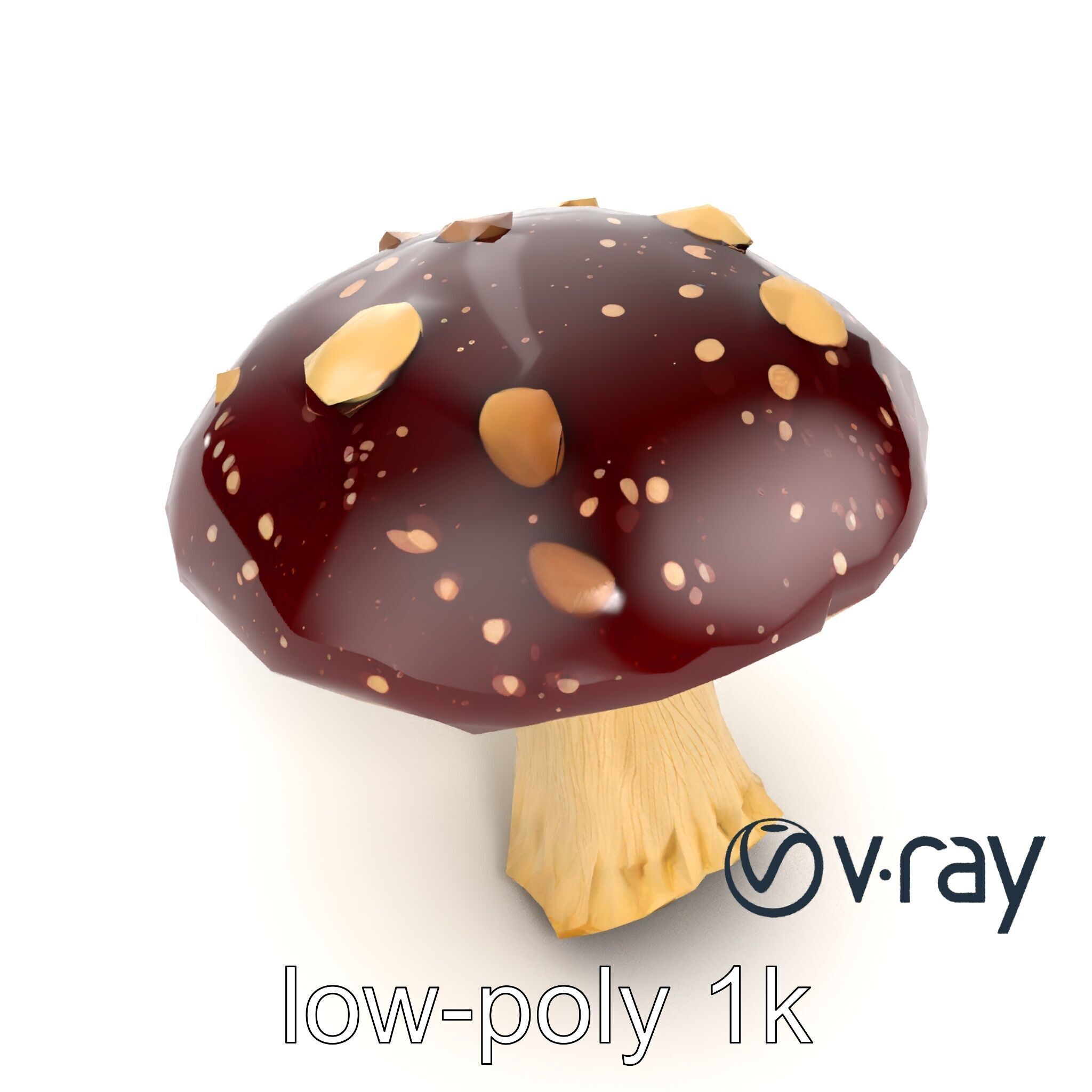 Fairy Tale Toadstool Mushroom model pack Low-poly 3D model_17