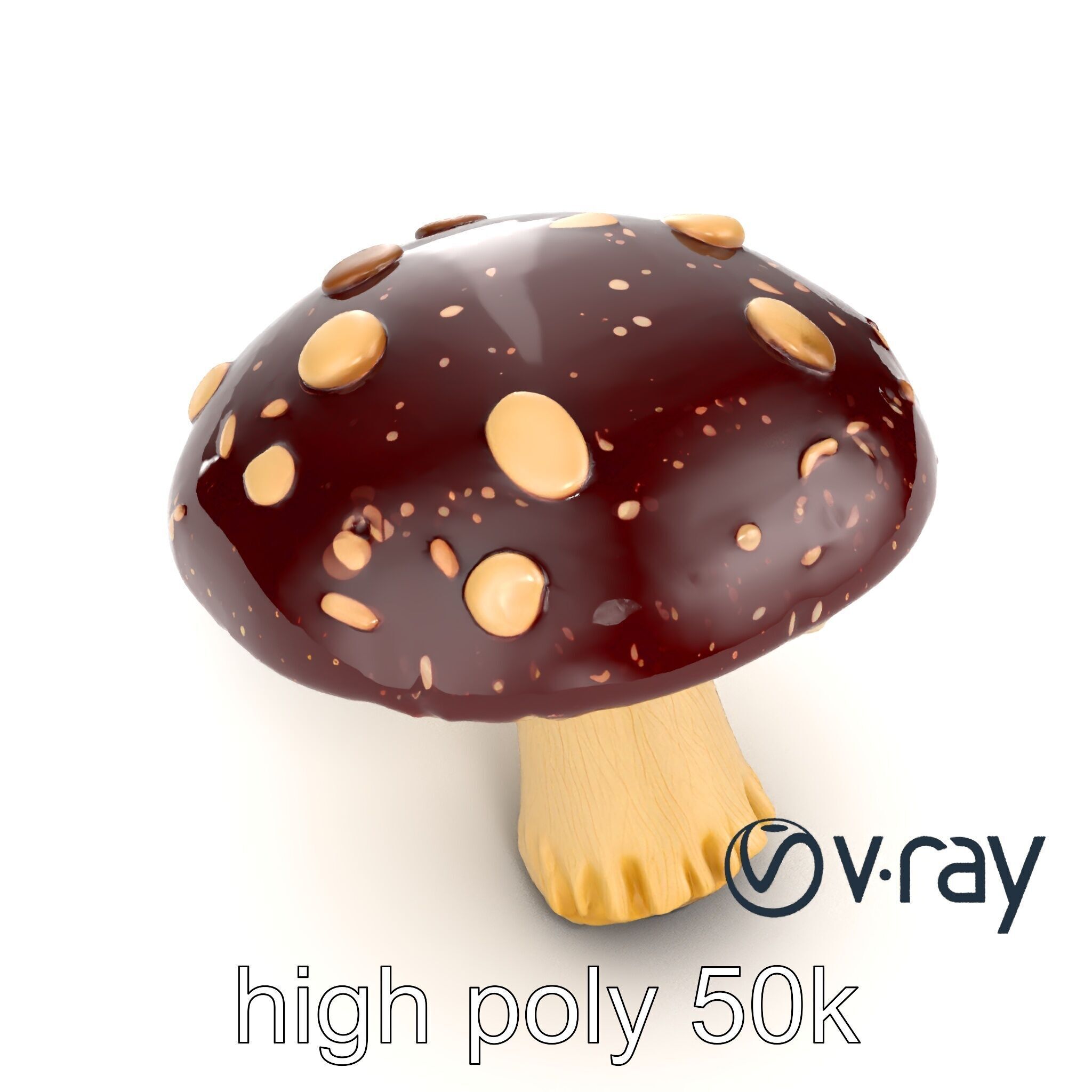 Fairy Tale Toadstool Mushroom model pack Low-poly 3D model_19
