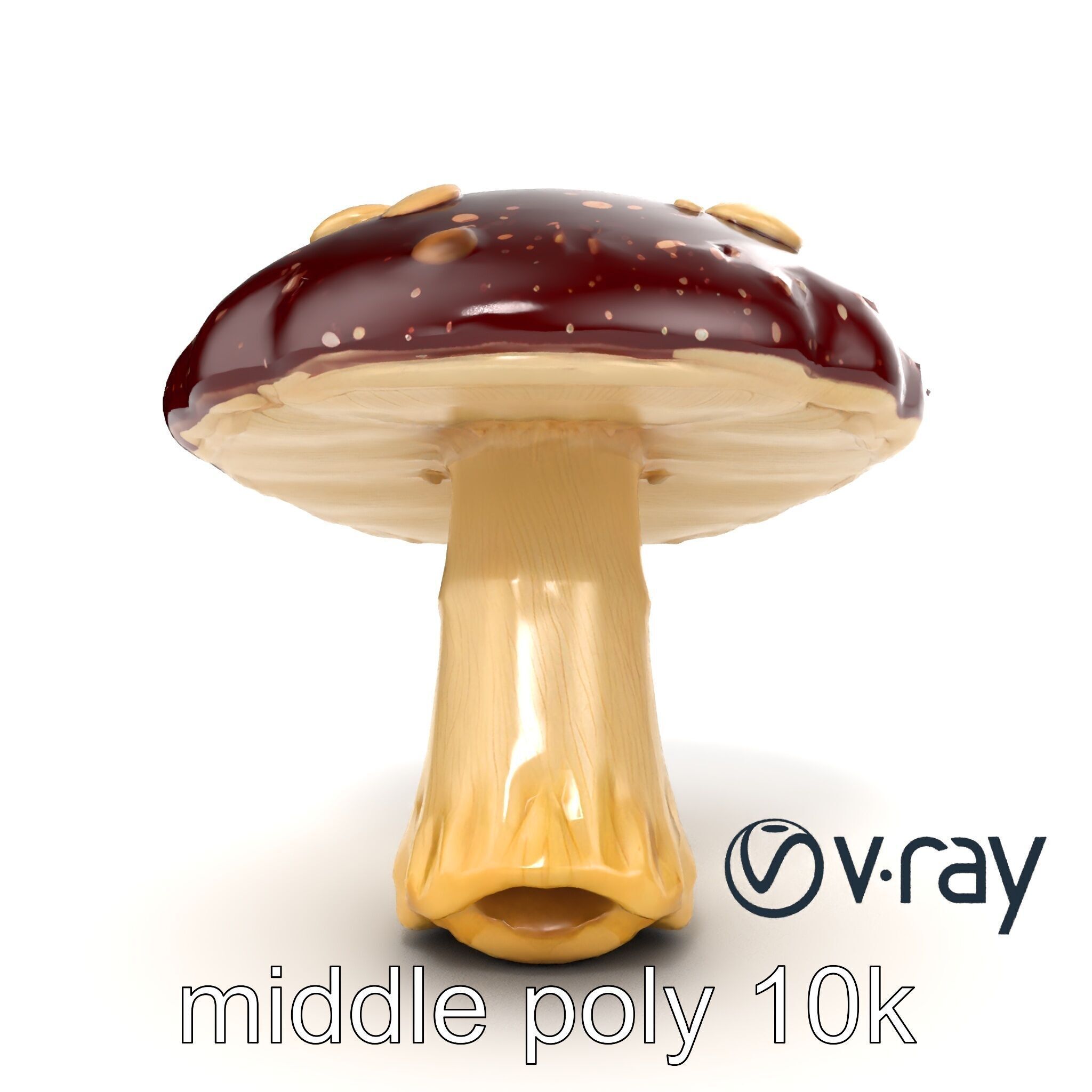 Fairy Tale Toadstool Mushroom model pack Low-poly 3D model_29