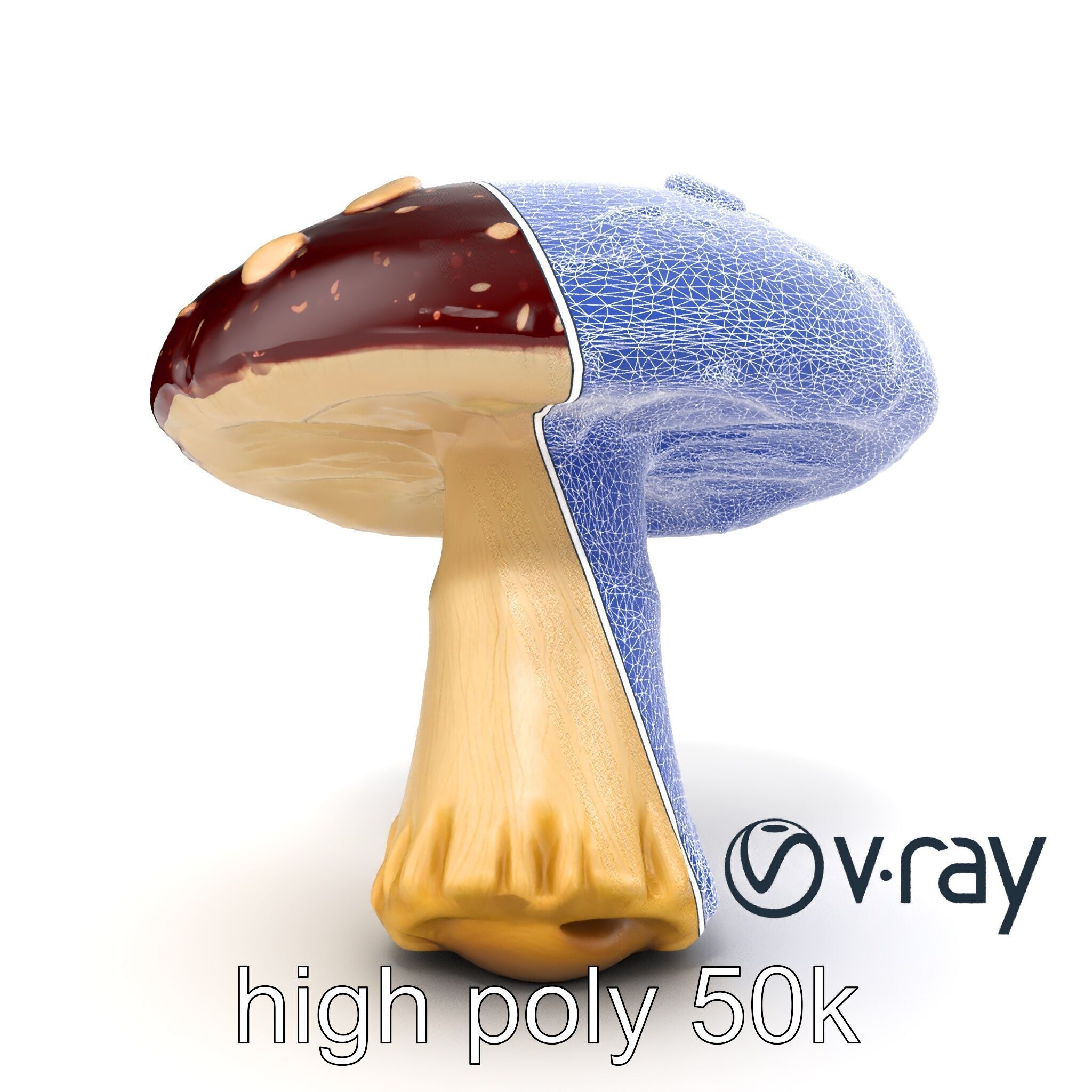 Fairy Tale Toadstool Mushroom model pack Low-poly 3D model_23