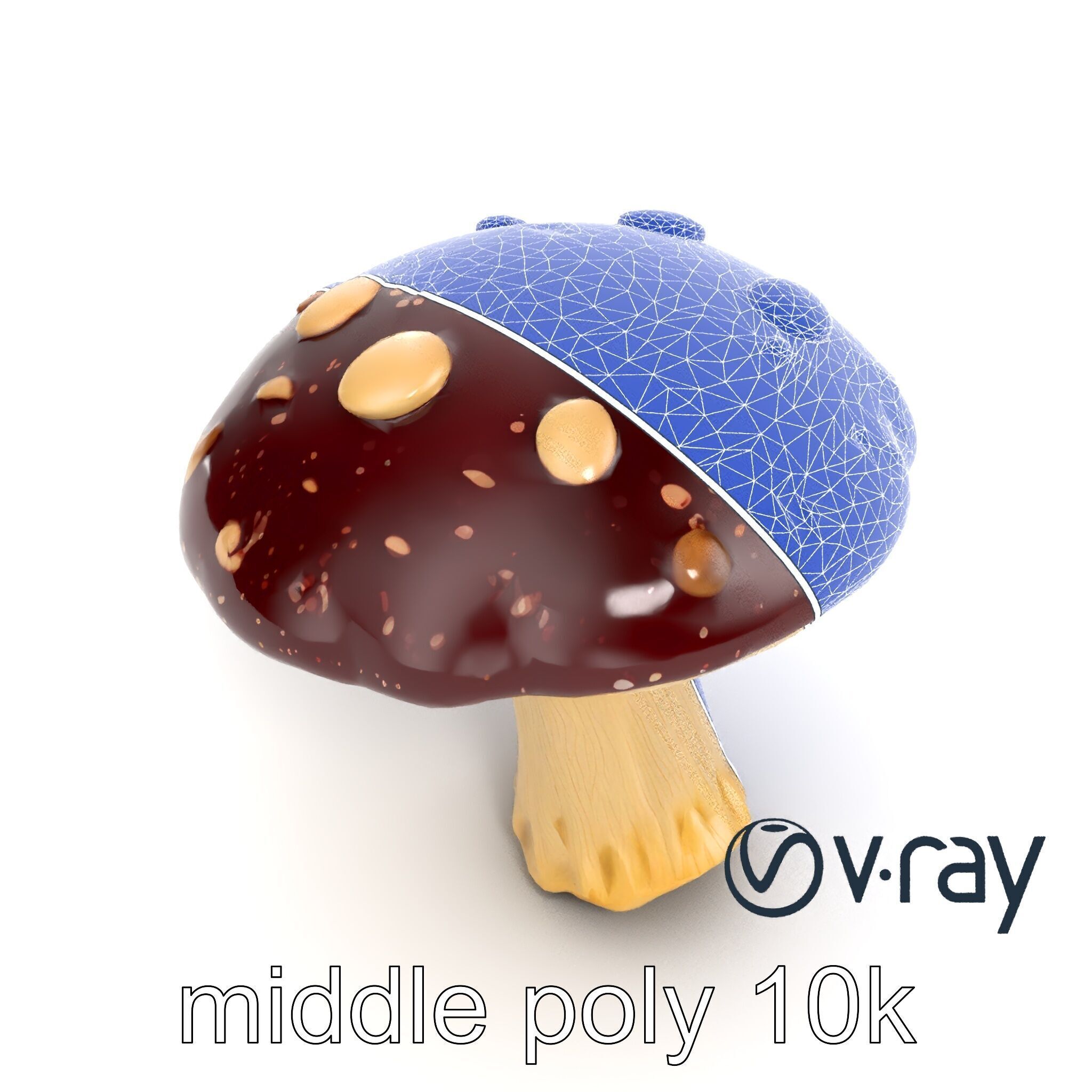Fairy Tale Toadstool Mushroom model pack Low-poly 3D model_20