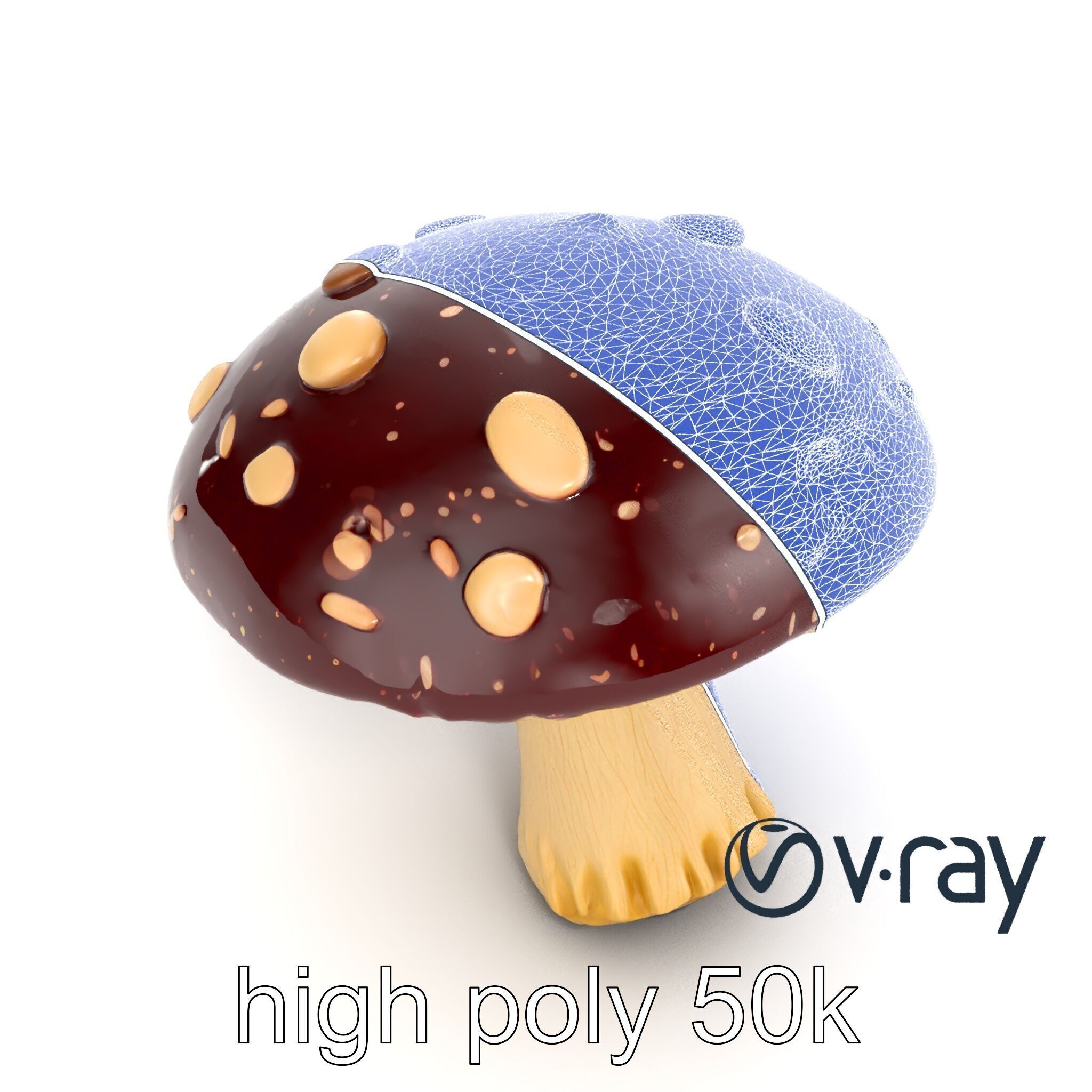 Fairy Tale Toadstool Mushroom model pack Low-poly 3D model_30