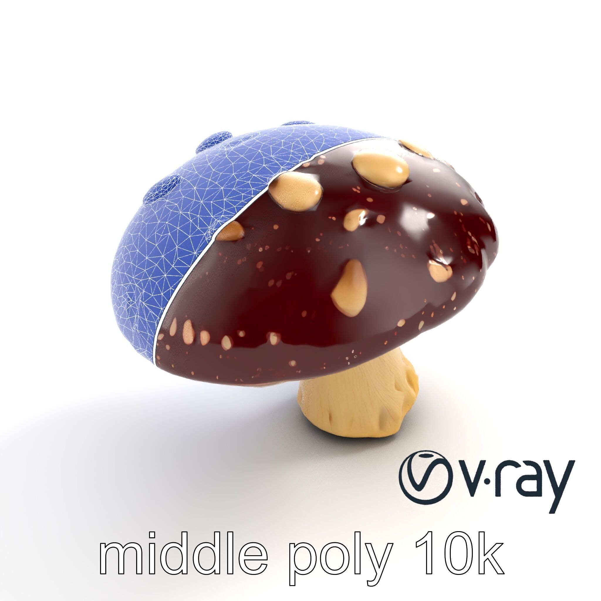 Fairy Tale Toadstool Mushroom model pack Low-poly 3D model_18