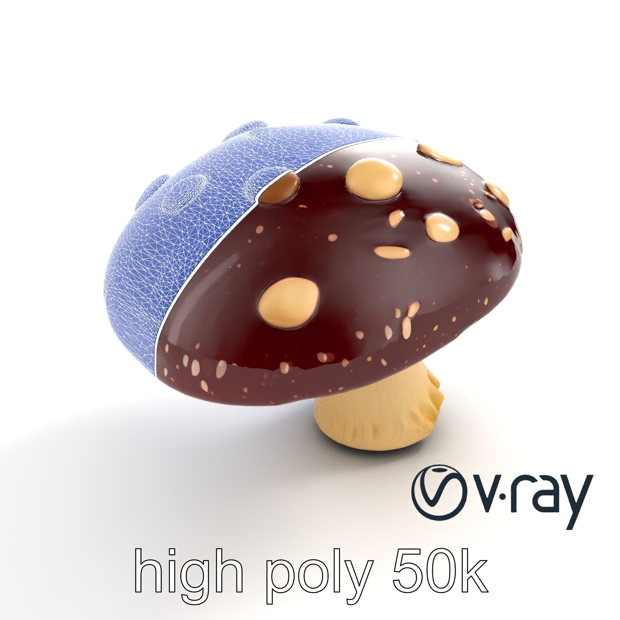 Fairy Tale Toadstool Mushroom model pack Low-poly 3D model_22