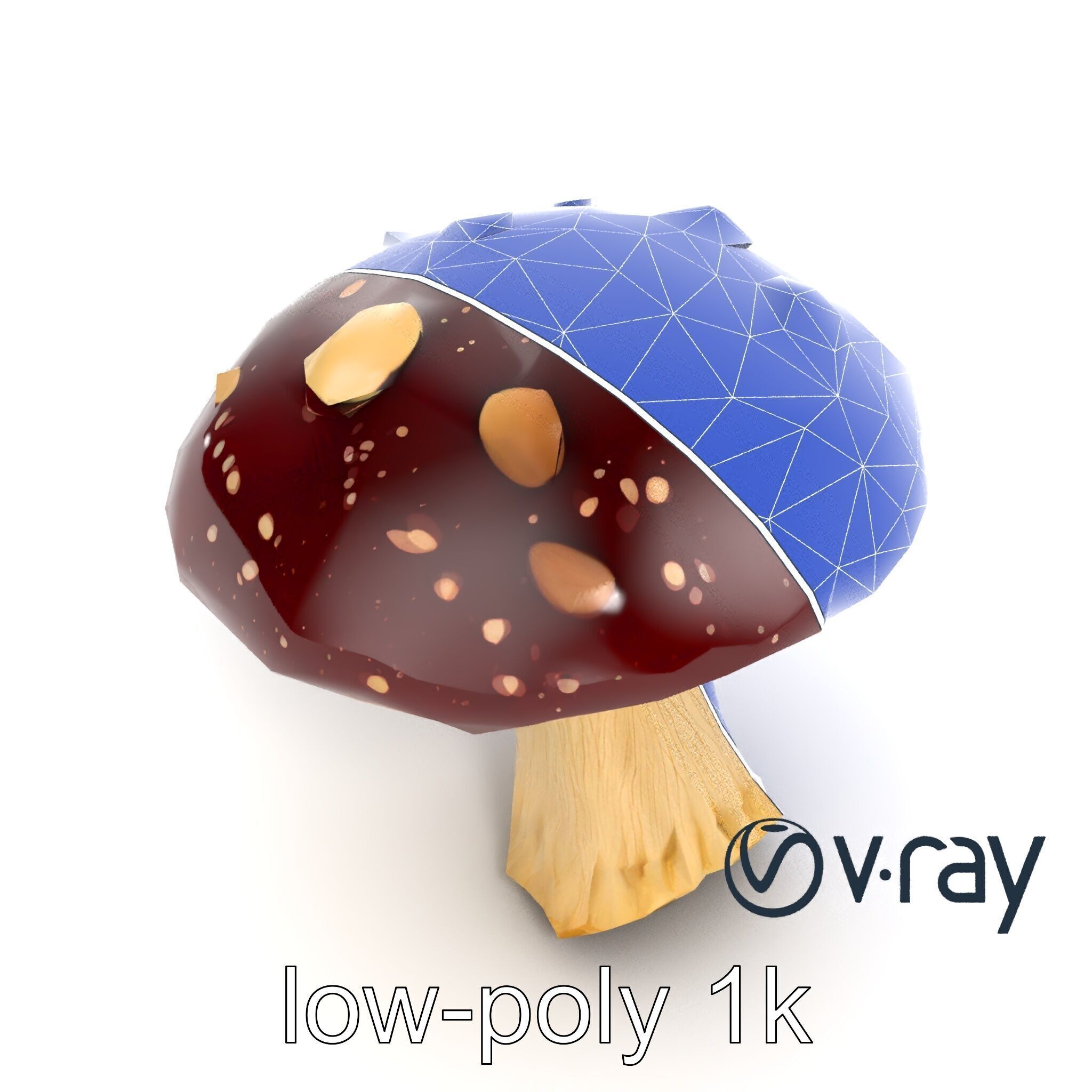 Fairy Tale Toadstool Mushroom model pack Low-poly 3D model_28