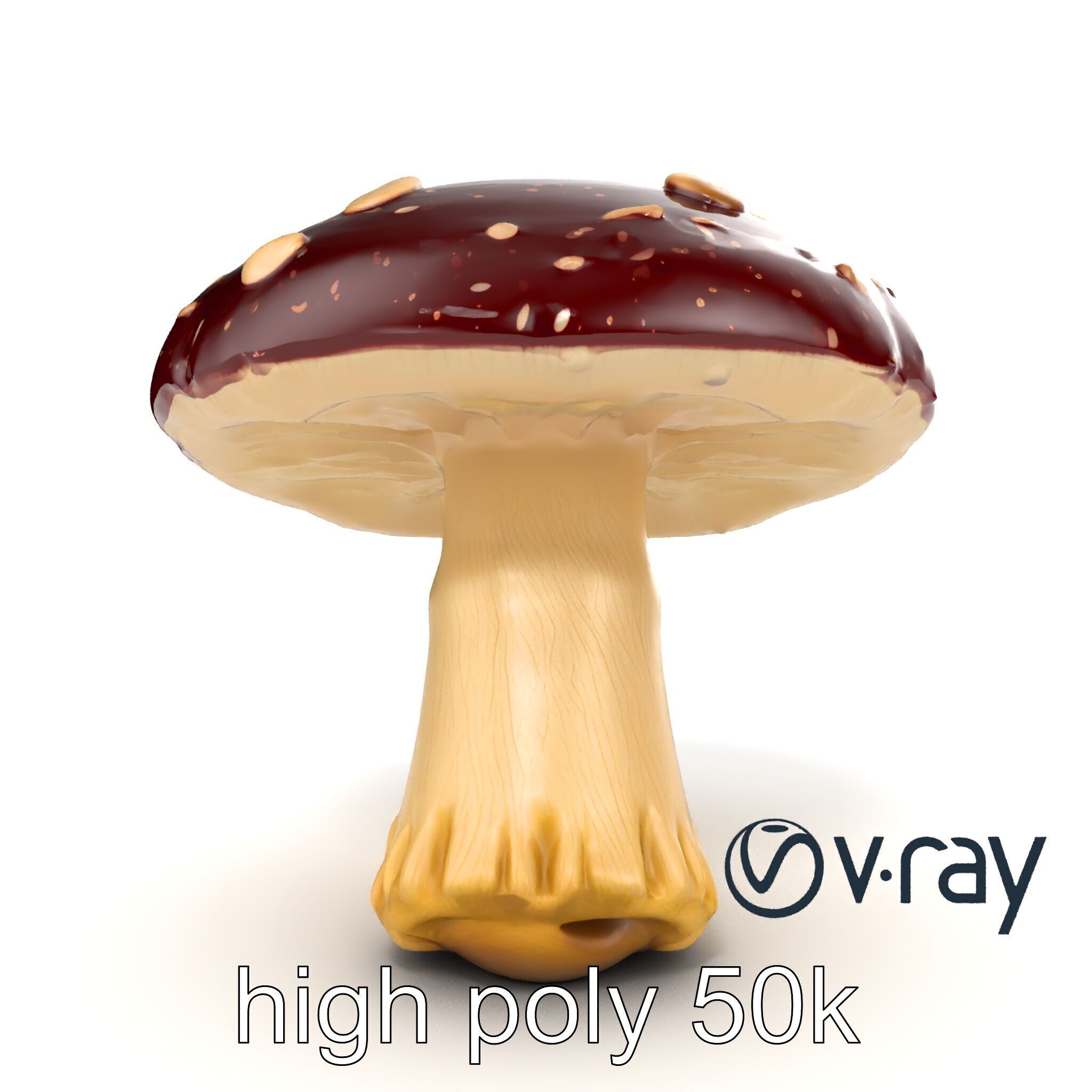 Fairy Tale Toadstool Mushroom model pack Low-poly 3D model_16