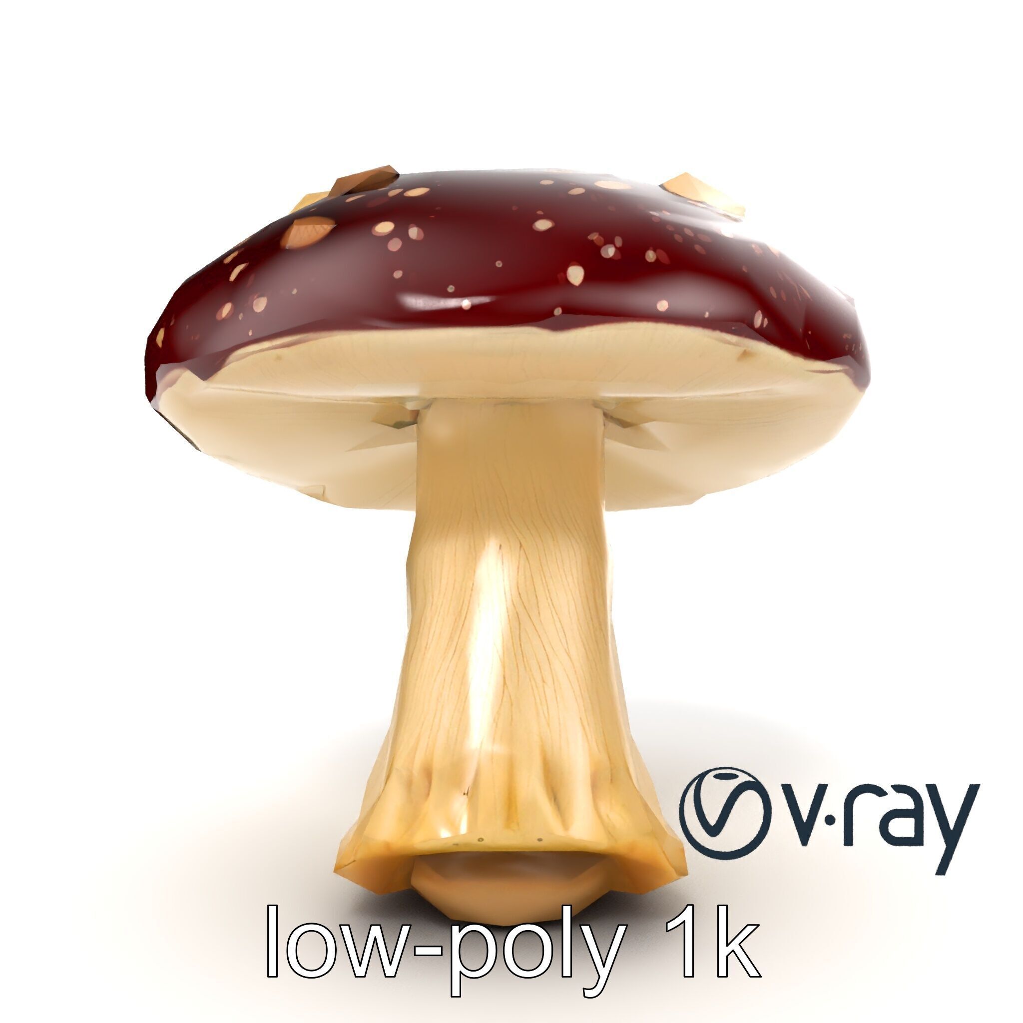 Fairy Tale Toadstool Mushroom model pack Low-poly 3D model_13