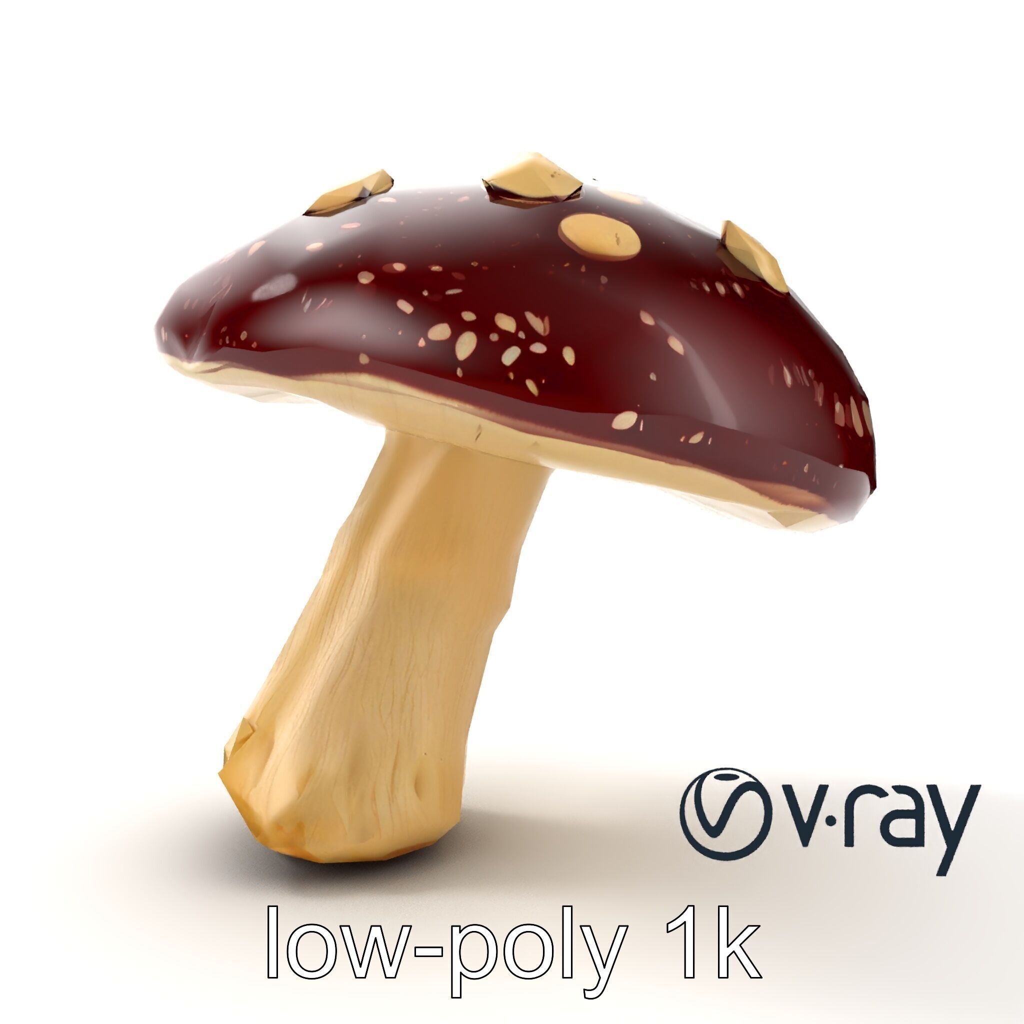 Fairy Tale Toadstool Mushroom model pack Low-poly 3D model_14