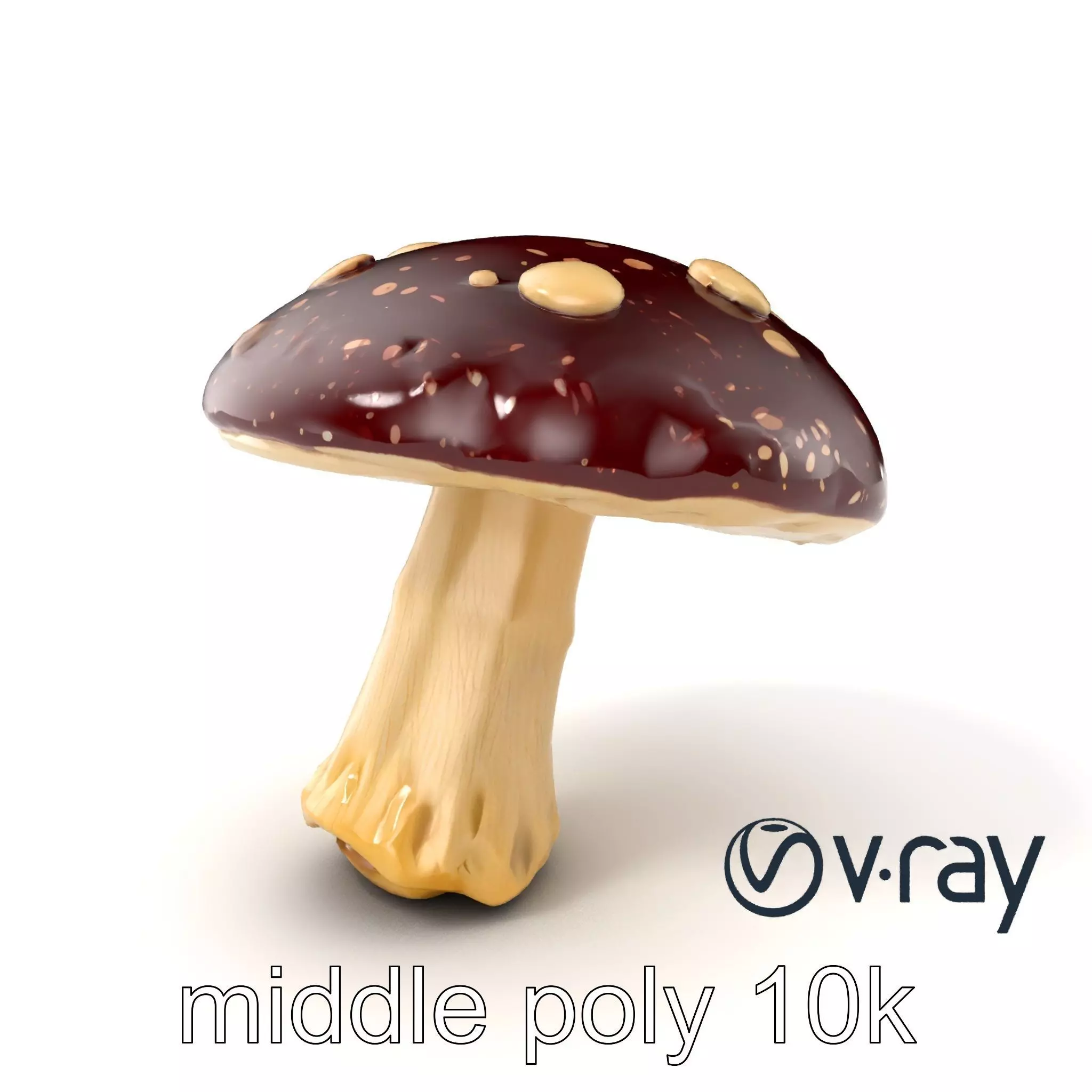 Fairy Tale Toadstool Mushroom model pack Low-poly 3D model_0