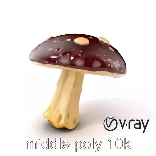 Fairy Tale Toadstool Mushroom model pack Low-poly 3D model