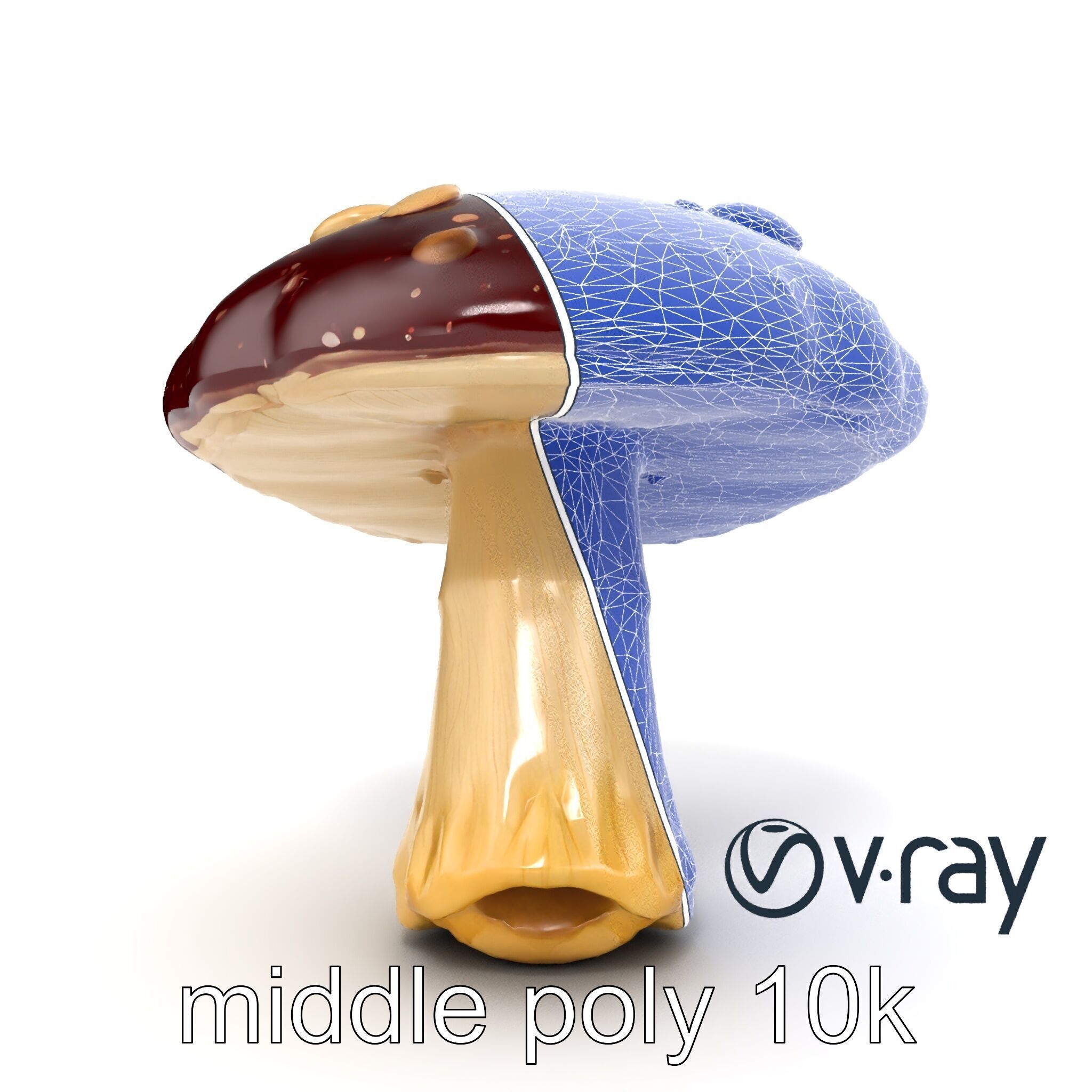 Fairy Tale Toadstool Mushroom model pack Low-poly 3D model_25