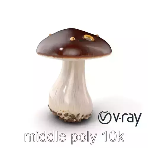 Stylized Glowing Mushroom with Surreal Design model pack