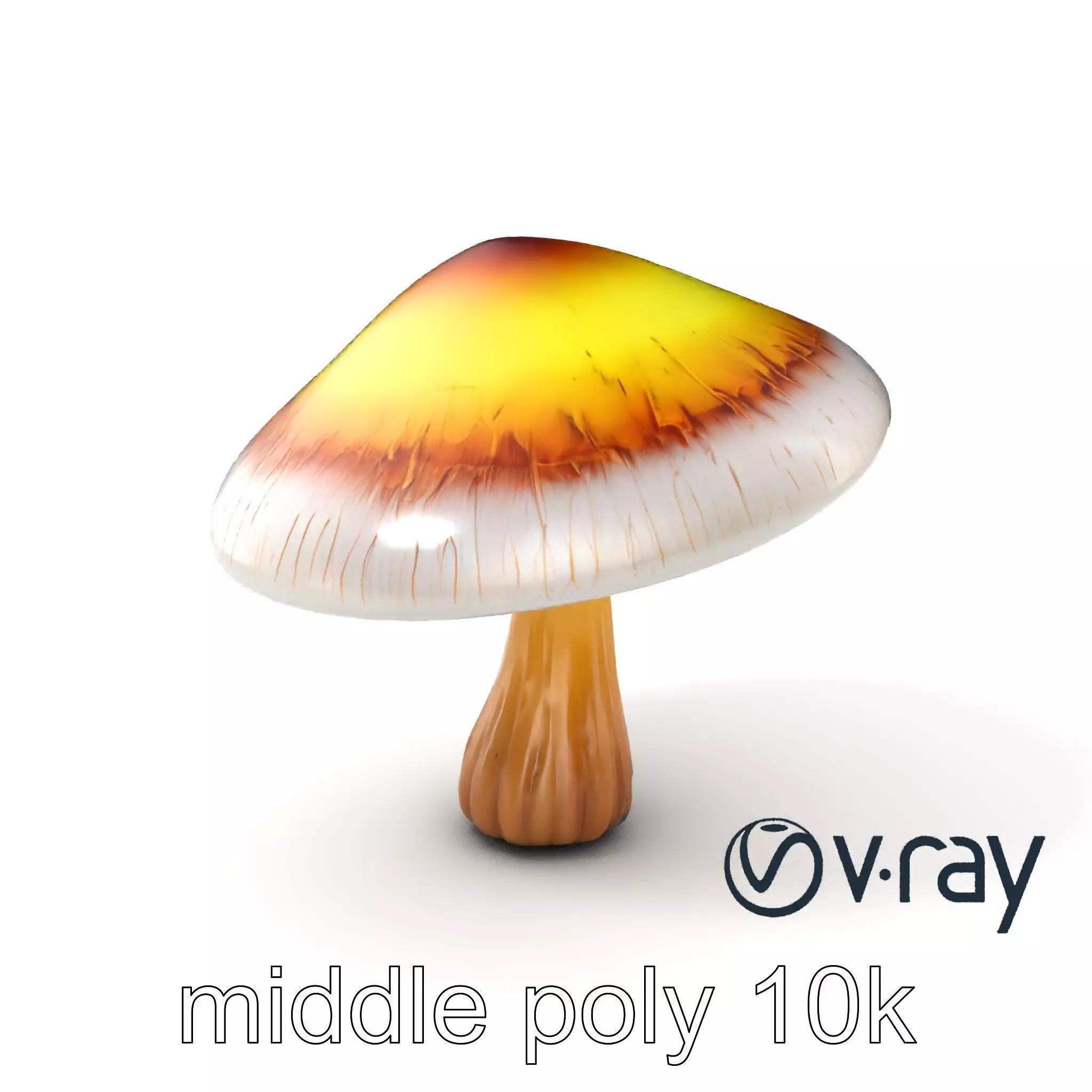 Glowing Magical Mushroom model pack Low-poly 3D model