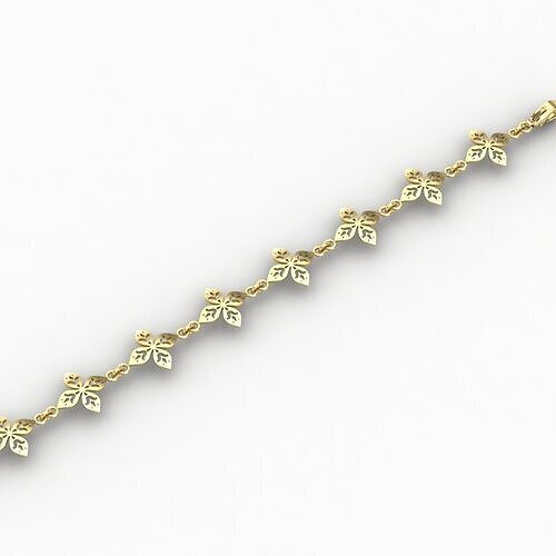 Flower bracelet 02 3D print model