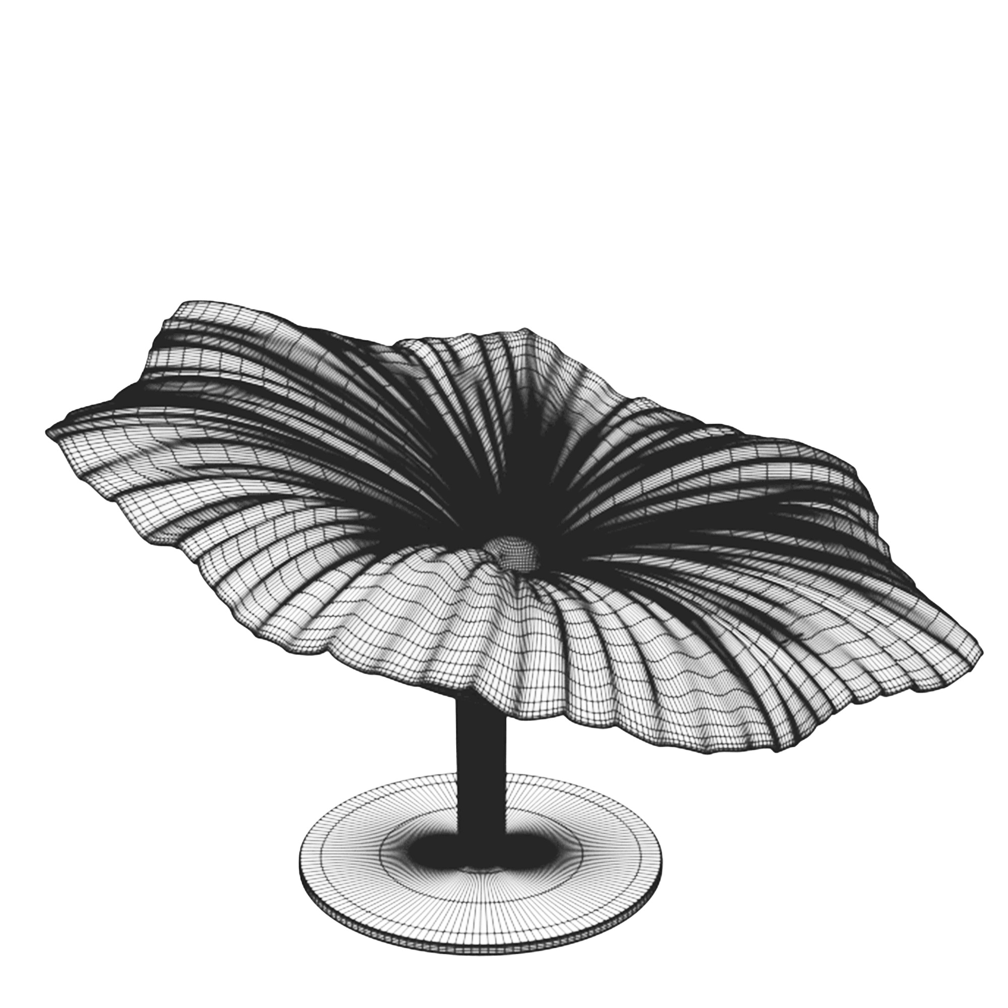 Flower chair 3D model_7