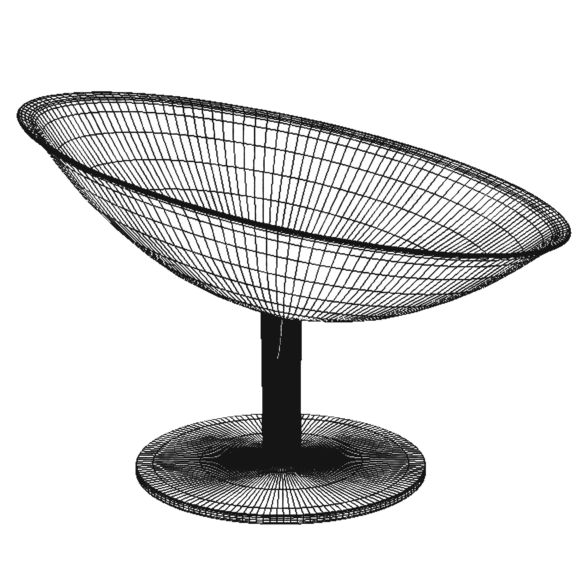 Flower chair 3D model_5