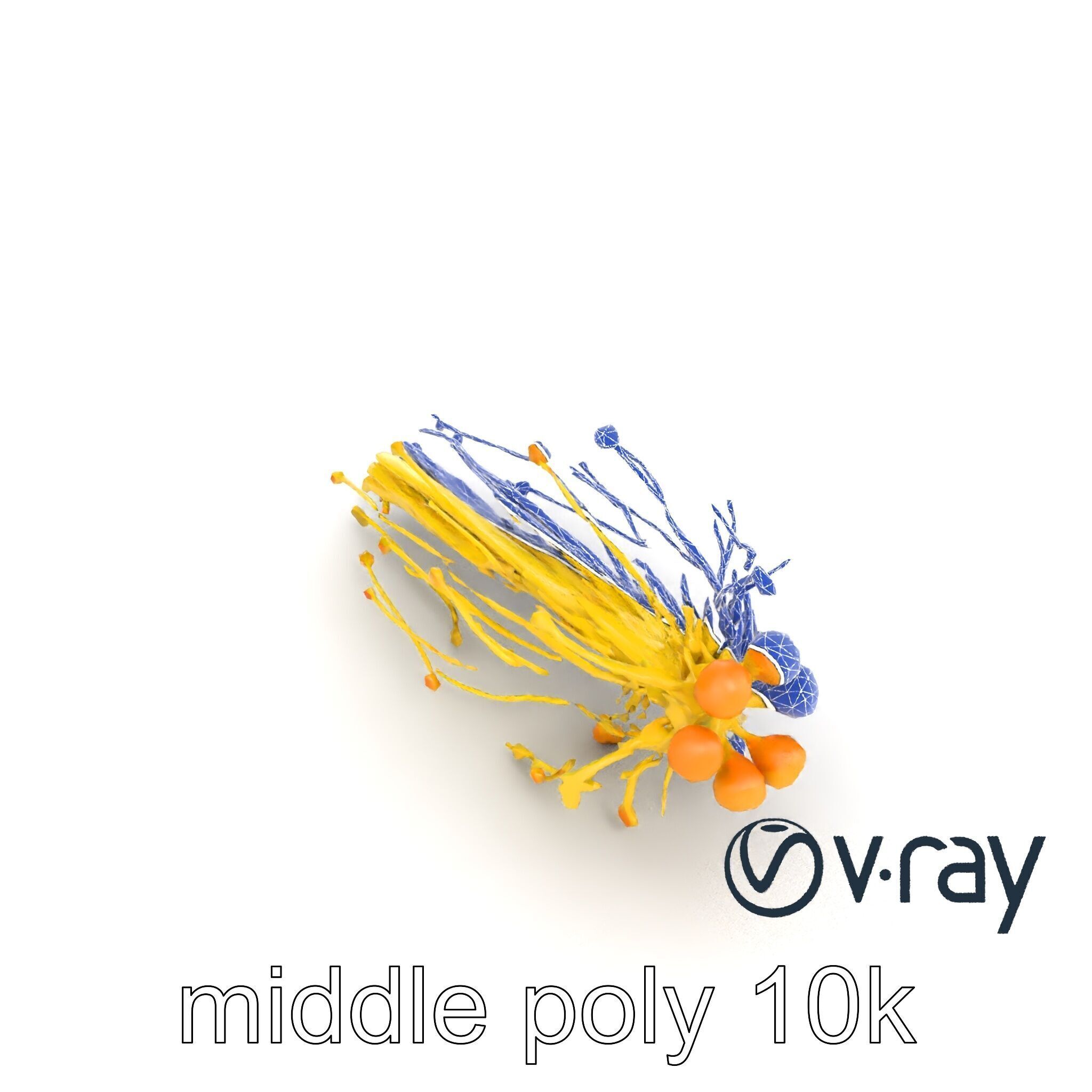 Enoki Mushroom Model Pack for Culinary Scenes Low-poly 3D model_24