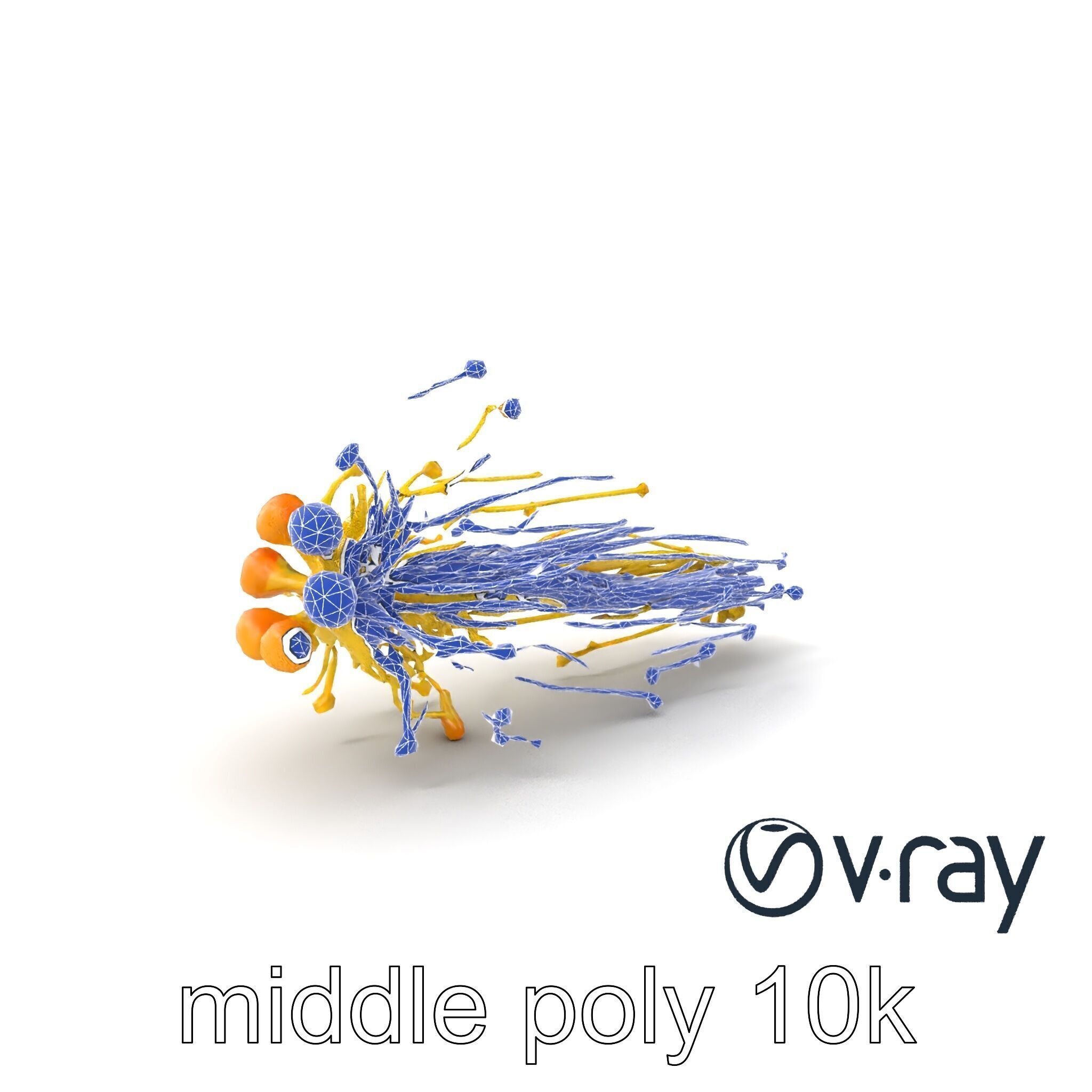 Enoki Mushroom Model Pack for Culinary Scenes Low-poly 3D model_5