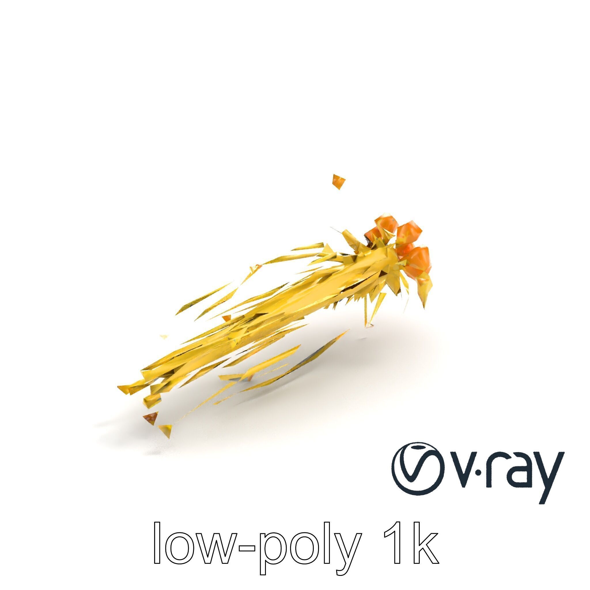 Enoki Mushroom Model Pack for Culinary Scenes Low-poly 3D model_9