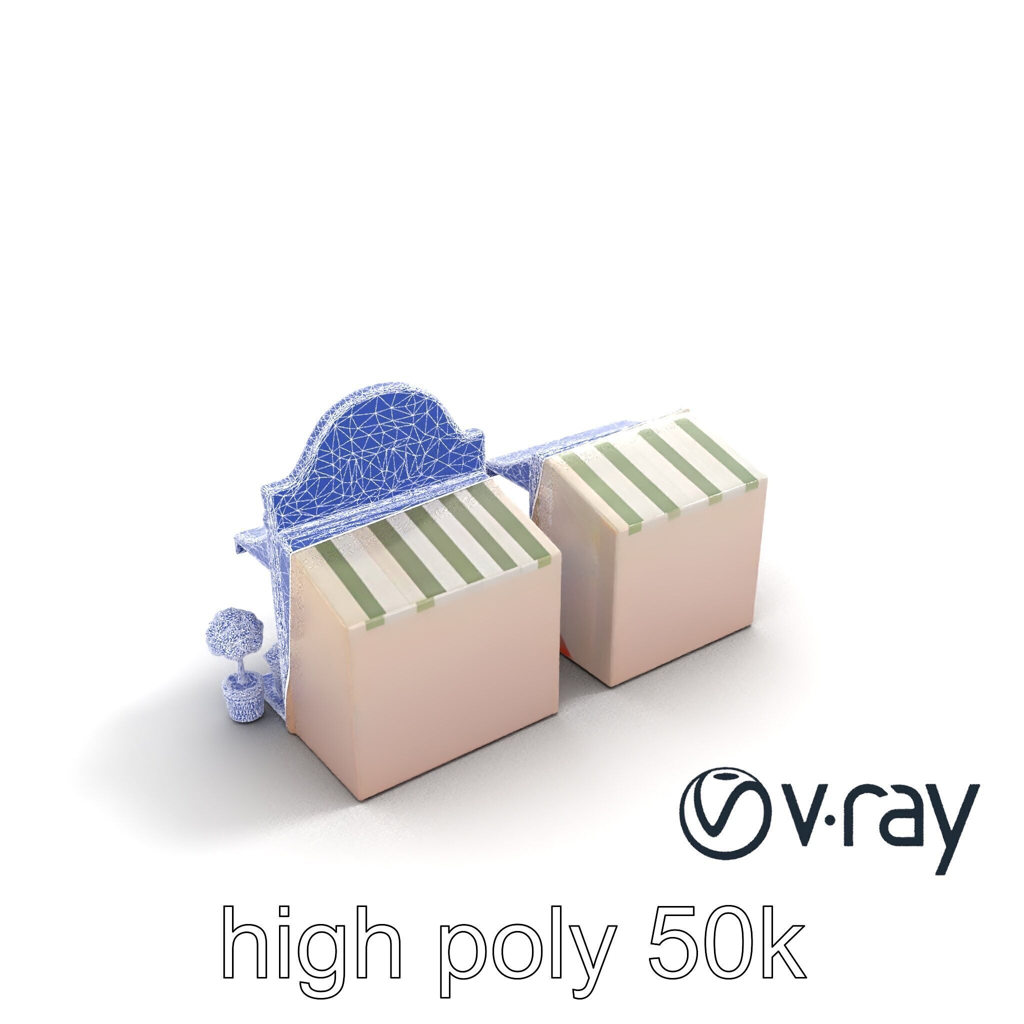 Charming Flower Shop Spring Design model pack Low-poly 3D model_30