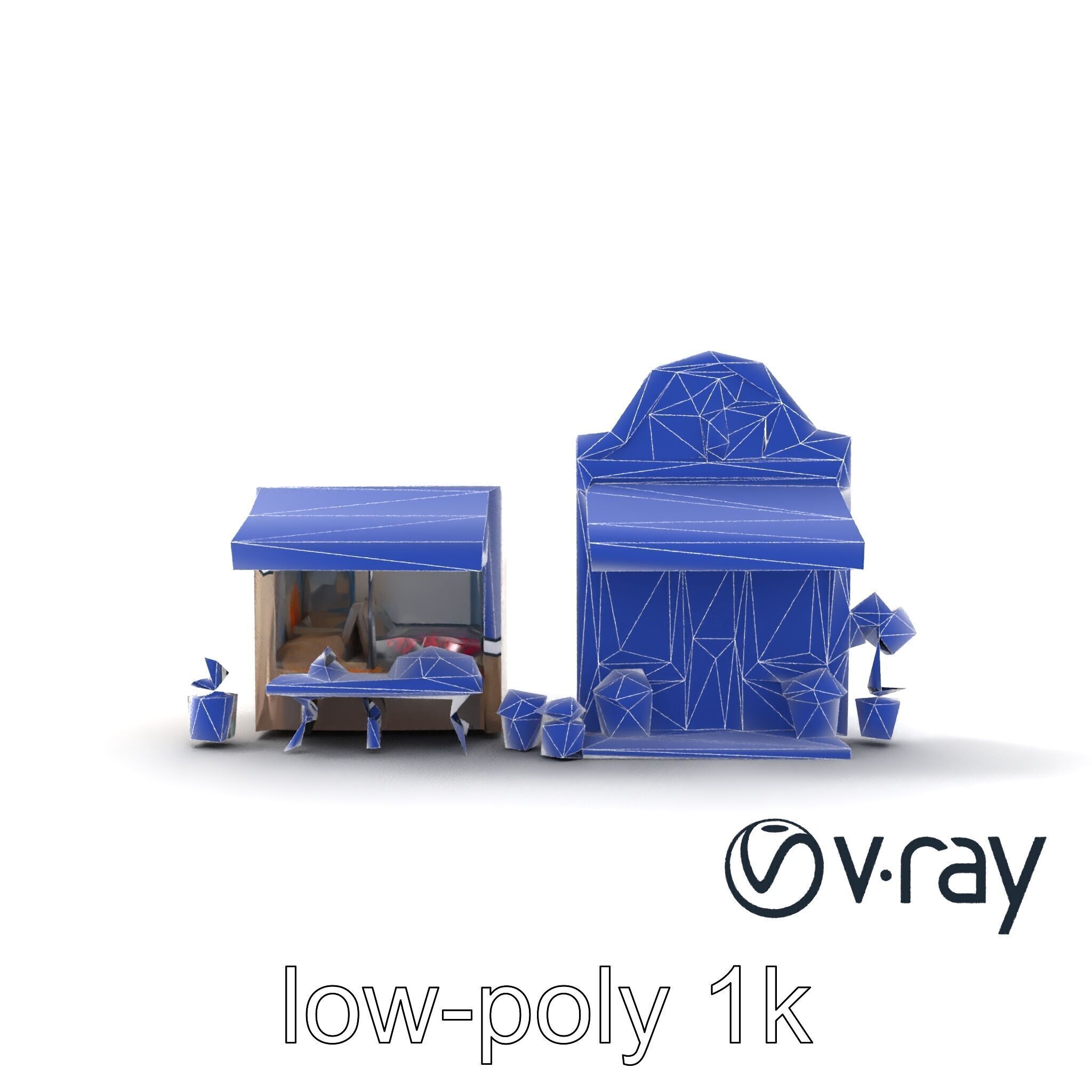 Charming Flower Shop Spring Design model pack Low-poly 3D model_31